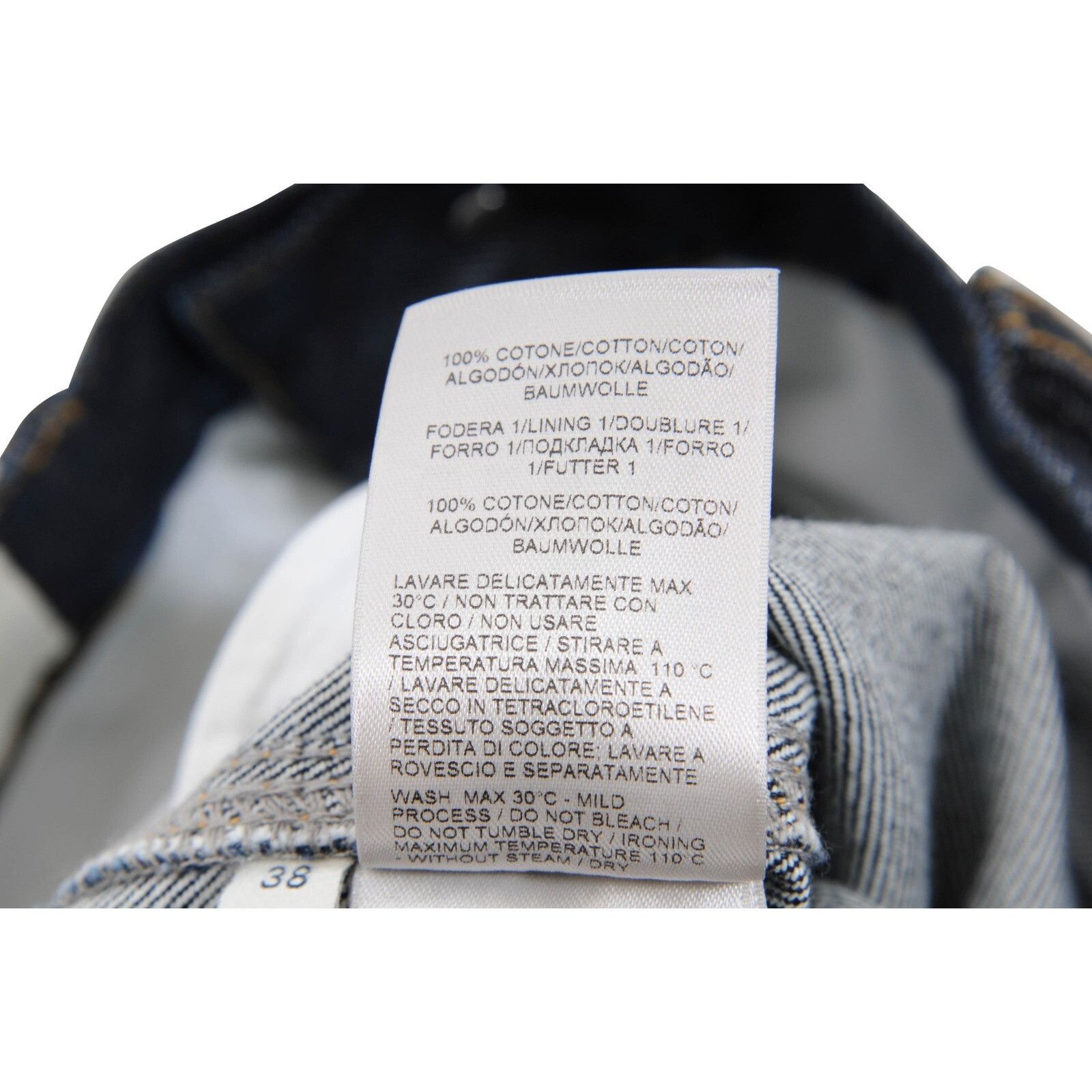 Bottega Veneta High Waist Jeans Blue Indigo Wide Leg Denim Size 26" / US 2 / IT 38 - 10 Thumbnail