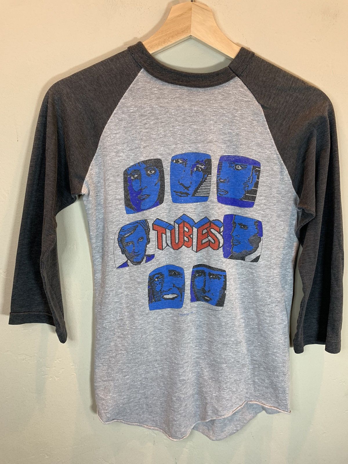 Band Tees RARE* Vintage 1981 The Tubes Single Stitch Tour Raglan Shirt Size US M / EU 48-50 / 2 - 2 Thumbnail
