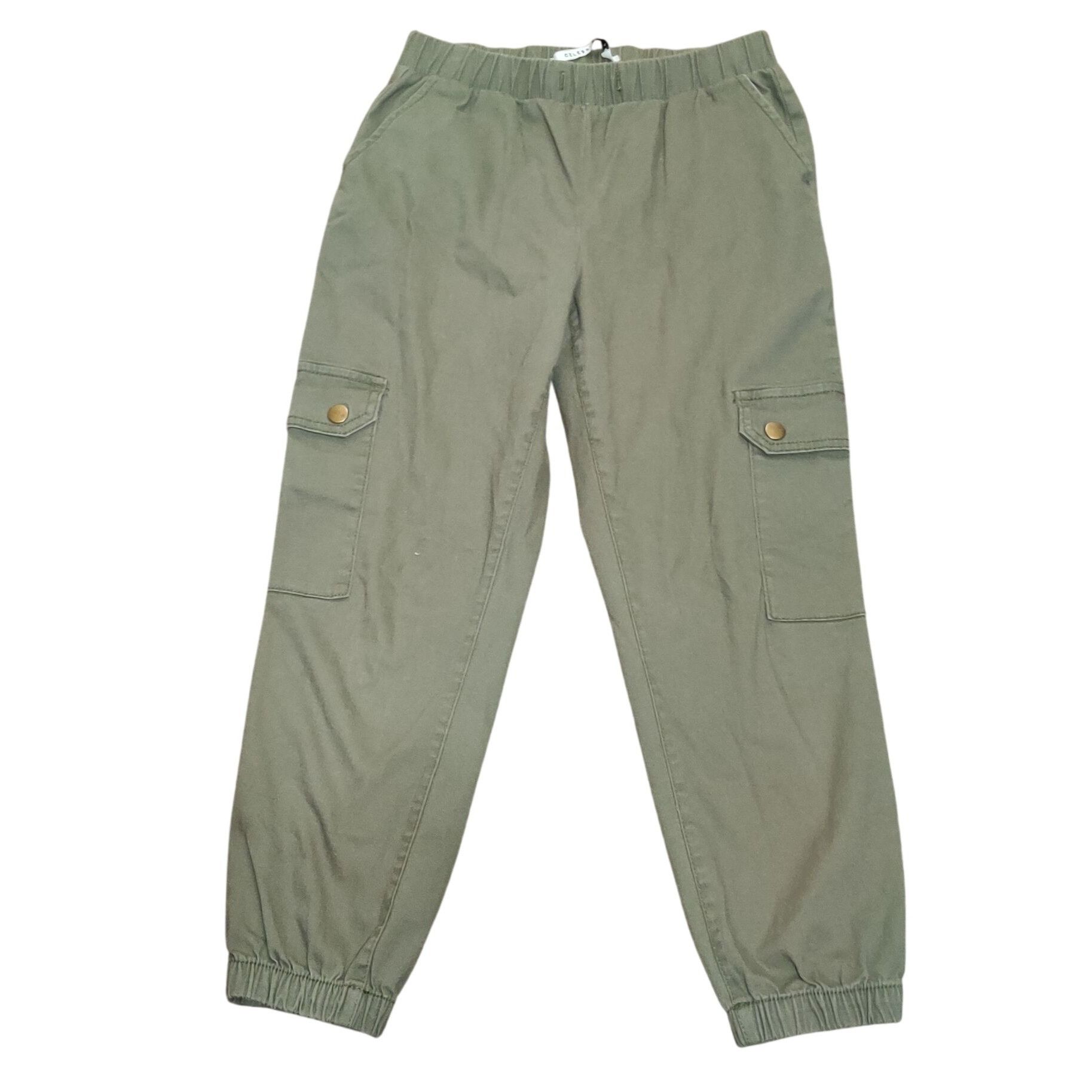 Other Celebrity Pink XS Olive Green Cargo Jogger Pants Elastic Wai Size 27" / US 4 / IT 40 - 1 Thumbnail