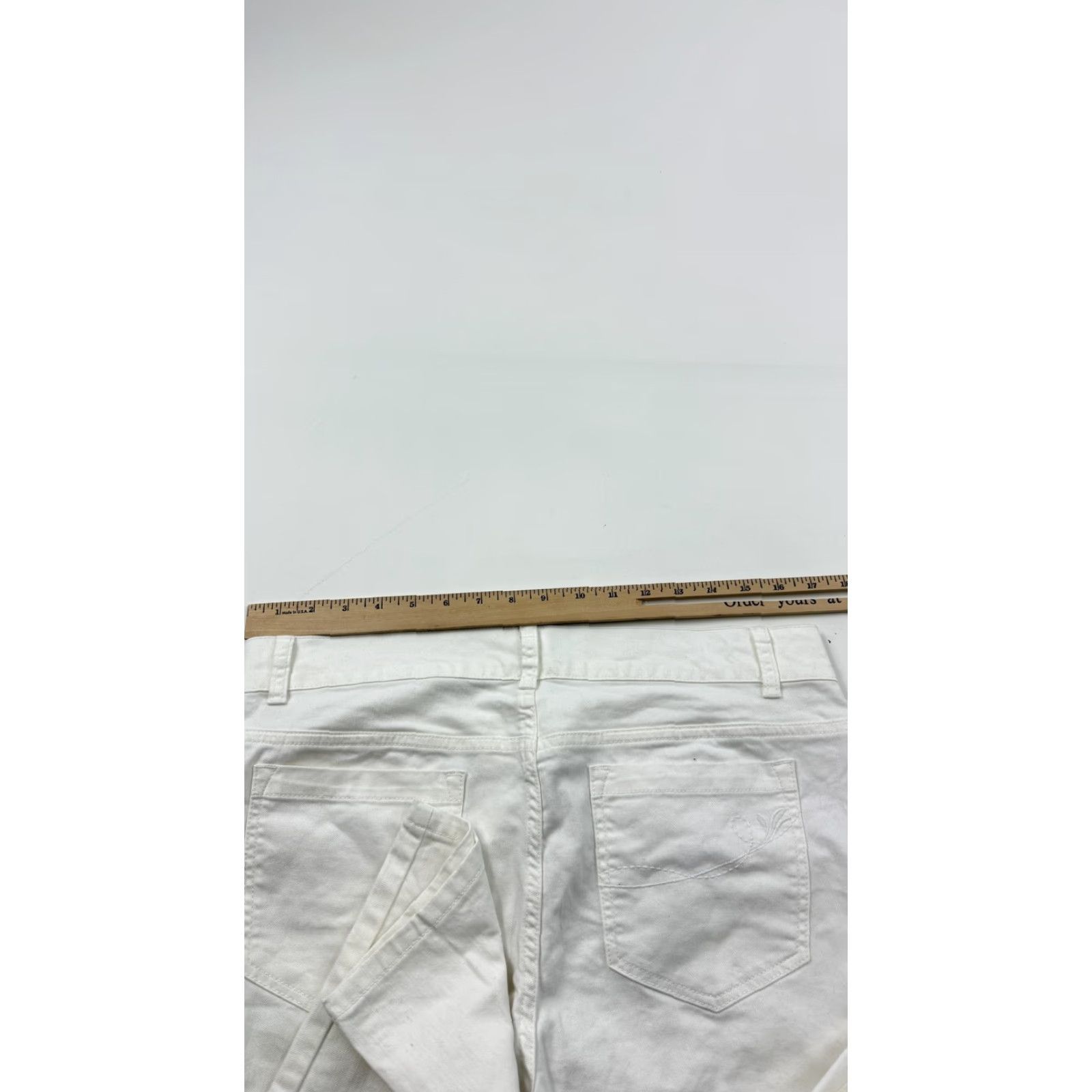 Soft Surroundings Soft Surroundings Jeans Womens 10P White Straight Leg Stretch Twill Petite Pocket Zip Jeans Womens 10P White Straight Leg Stretch Twill Jeans Petite Size 32" / US 10 / IT 46 - 6 Thumbnail