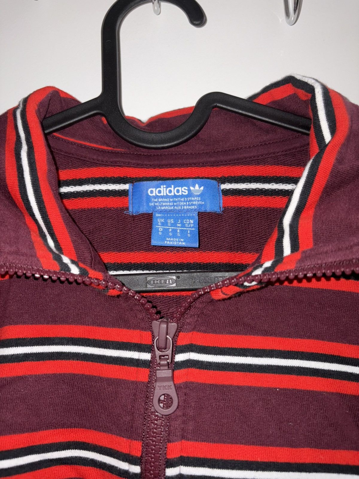 Adidas Adidas Striped Quarter Zip Long Sleeve Red Size US S / EU 44-46 / 1 - 3 Thumbnail