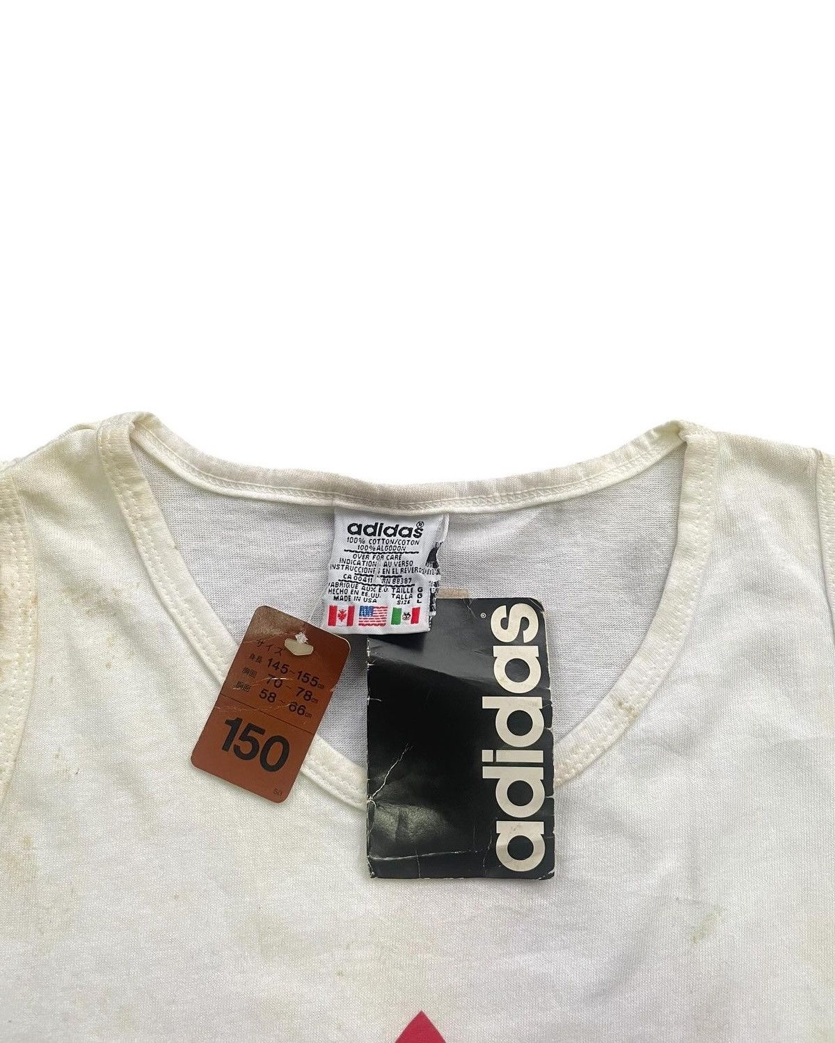 Adidas Vintage Adidas Trefoil Deadstock Sleeveless Tshirt Size US M / EU 48-50 / 2 - 5 Thumbnail