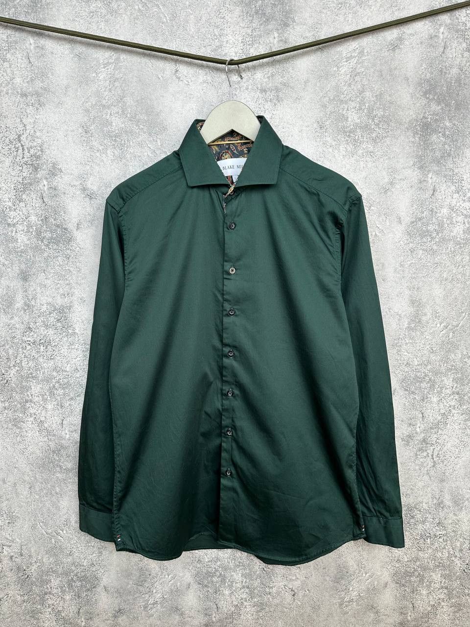 Other Blake Mill Flowered Button Up Shirt Poplin Cotton Green LS Size US L / EU 52-54 / 3 - 1 Thumbnail