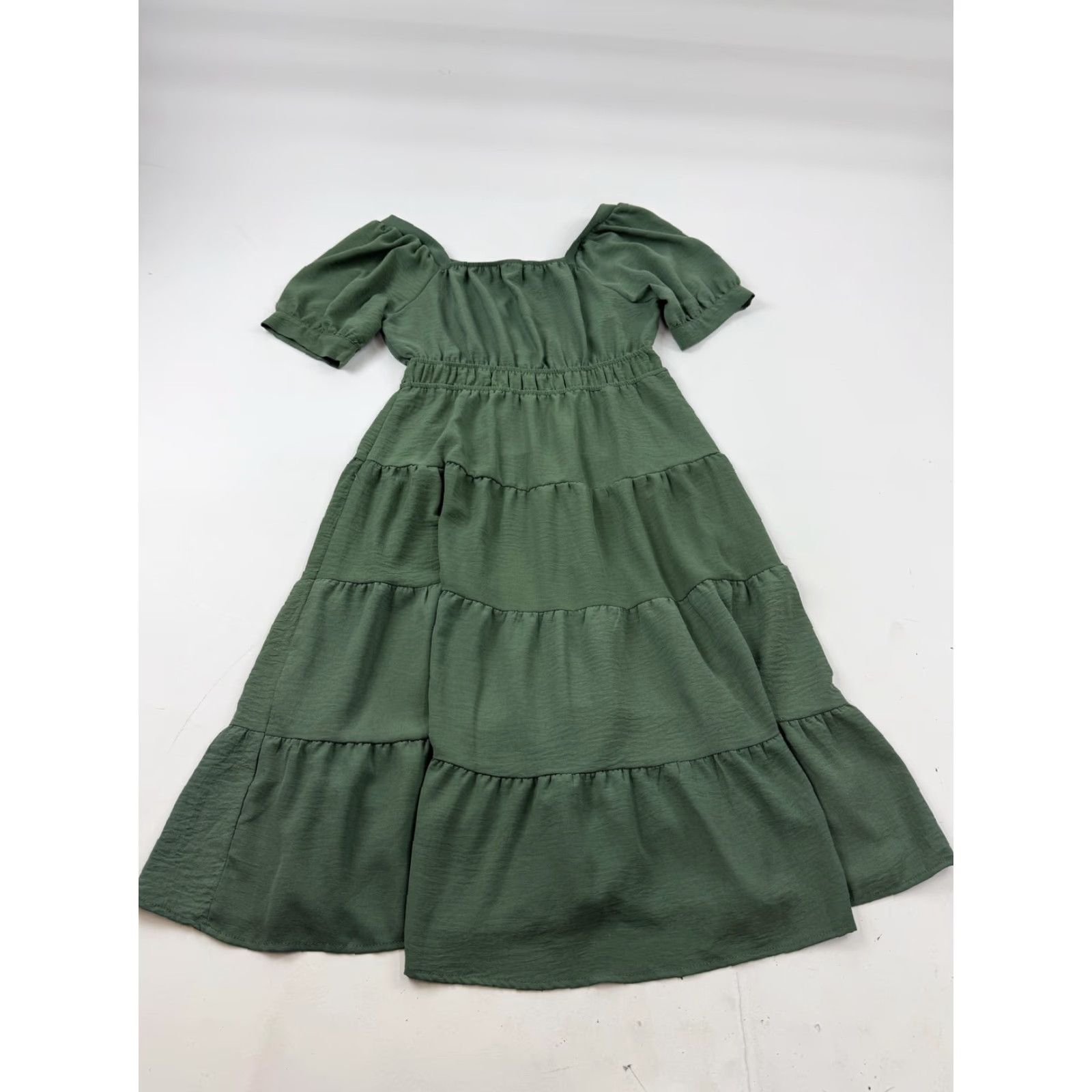 monteau green dress Monteau Women's Flutter Neckline Dress, Size 2X – Vanessa Jane main image 0