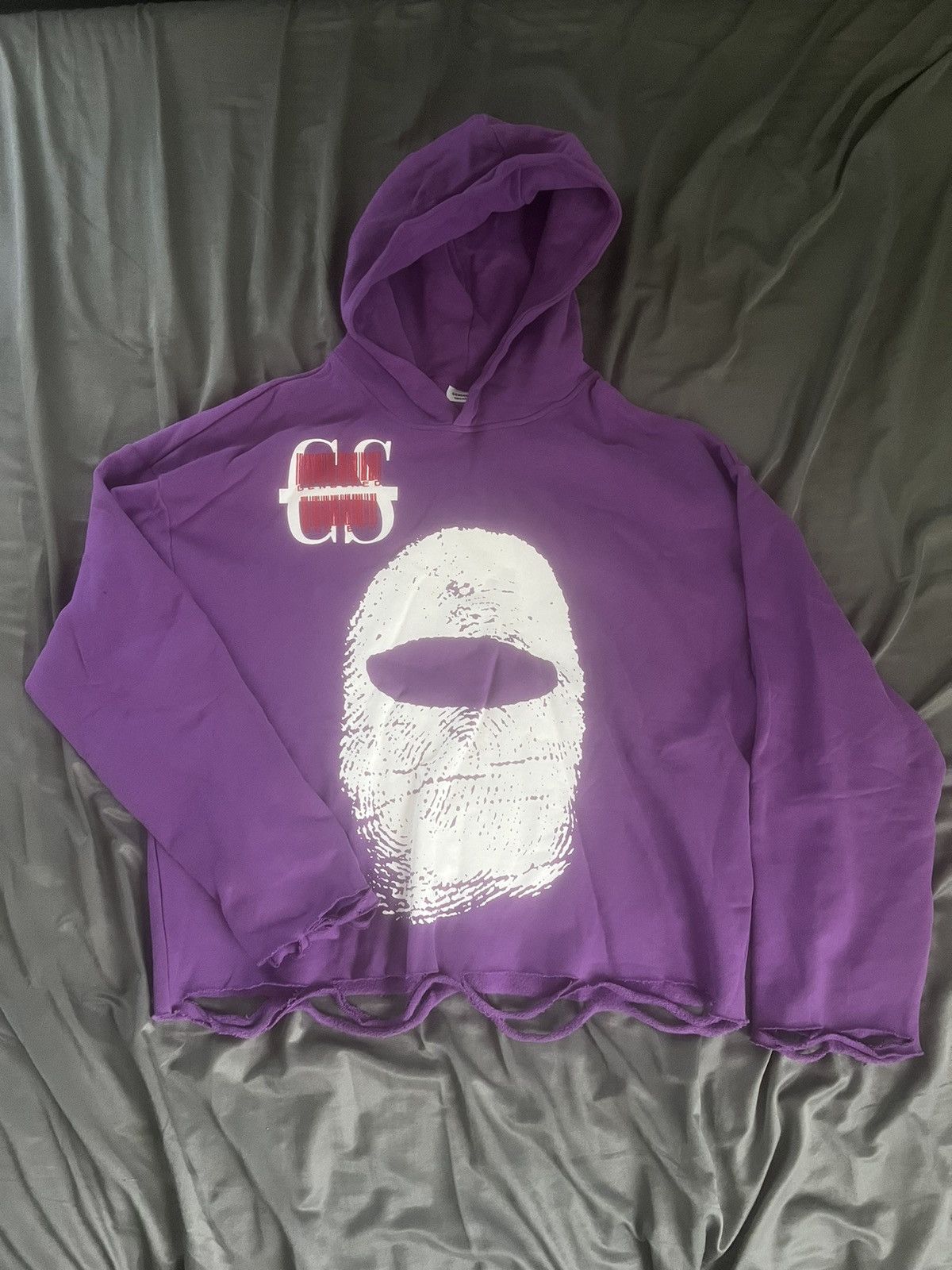 image of Censored Society Ski Mask Hoodie Purple New Condition, Men's (Size Medium)