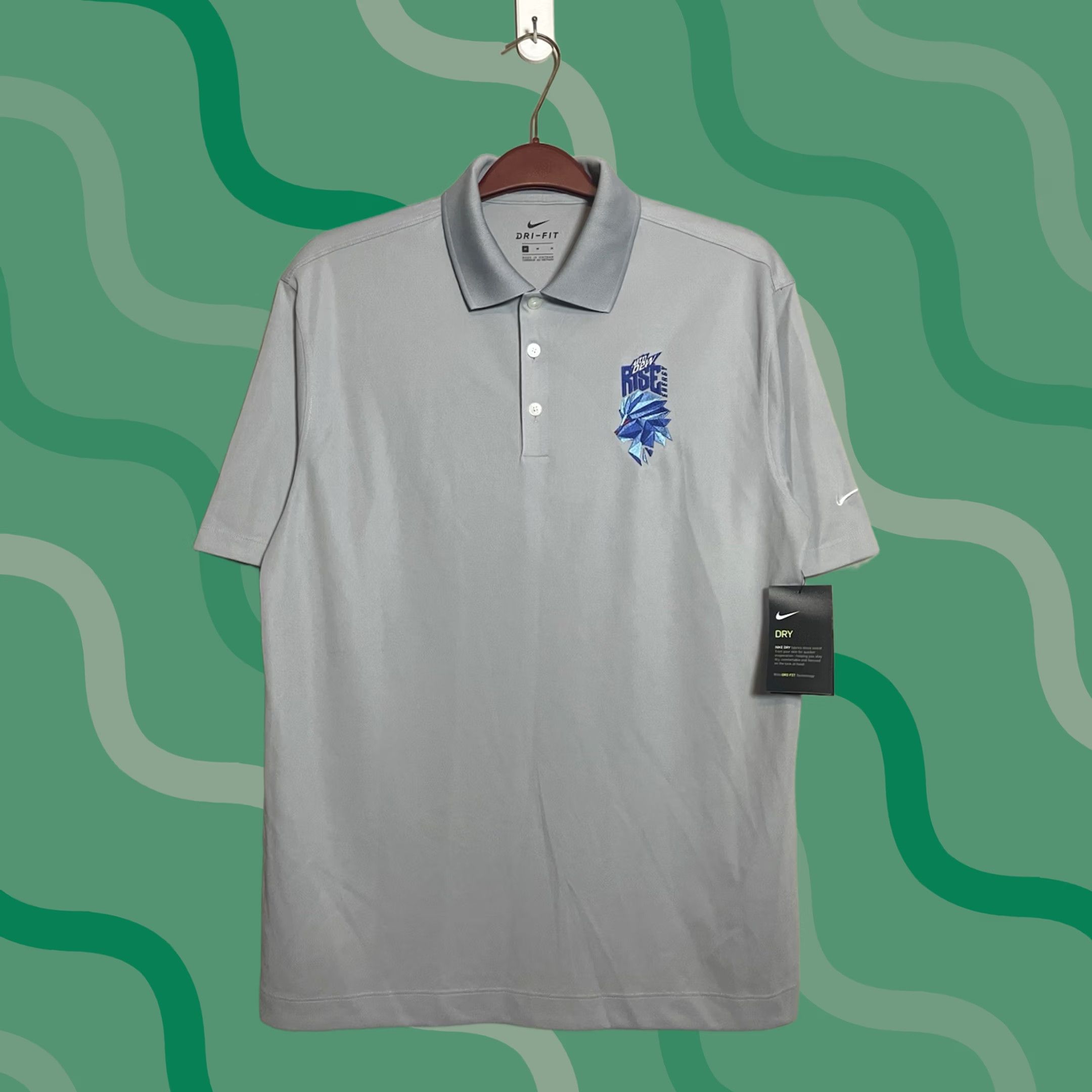Nike Nike Dri-FIT Micro Pique Polo Mens M Gray NWT Logo Sports Golf Shirt Size US M / EU 48-50 / 2 - 1 Thumbnail