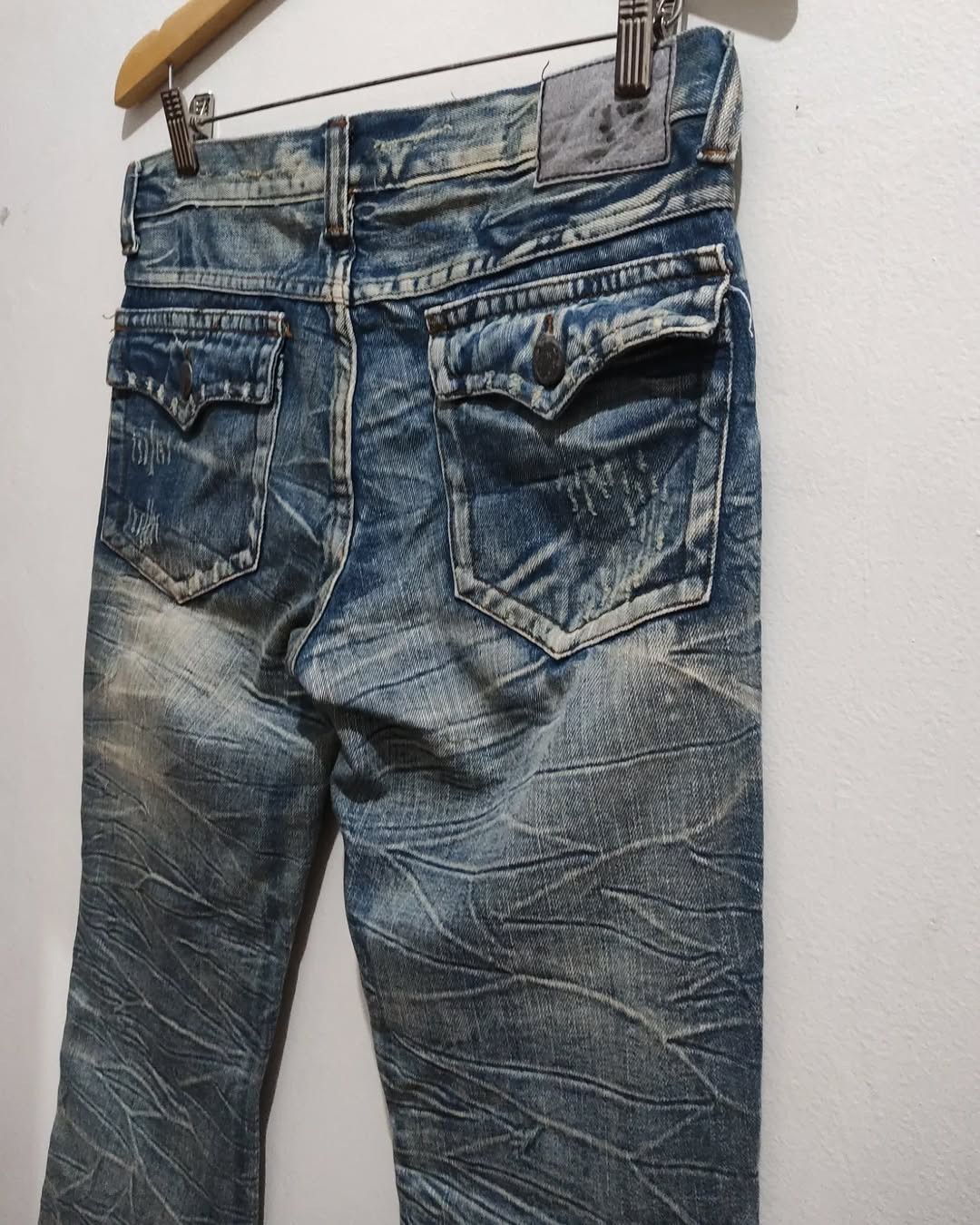 GOSTAR DE FUGA × Le Grande Bleu (L.G.B.) × Tornado Mart Alcapone Faded Distressed Flaire if6was9 LGB style Size US 33 - 5 Thumbnail