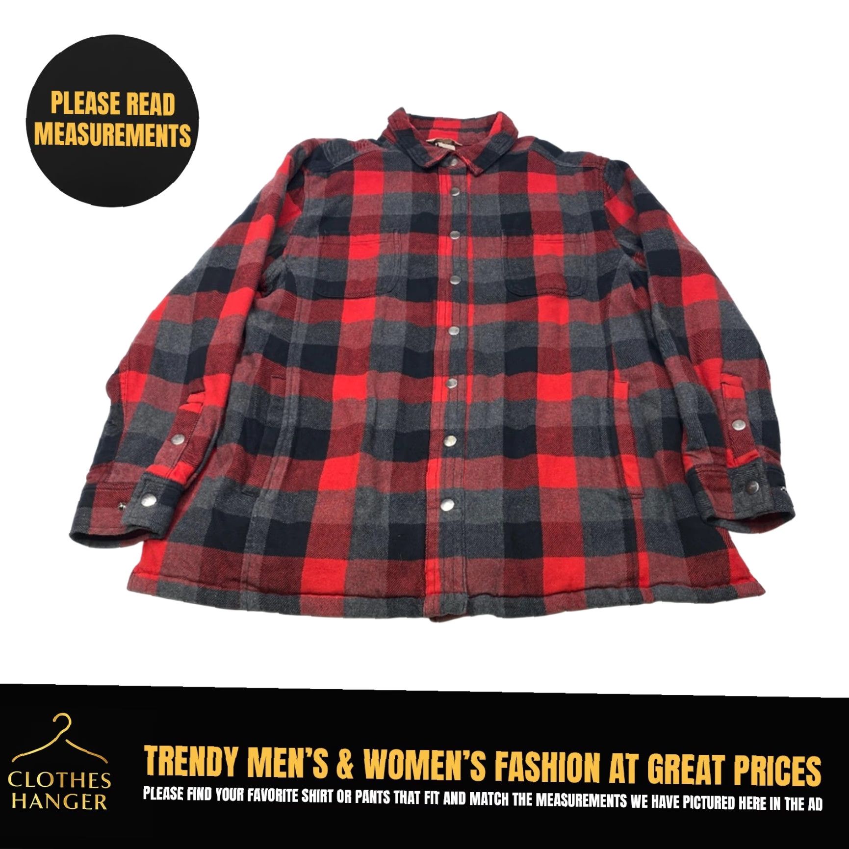 CO Duluth Trading Co Flapjack Flannel Shirt Women's XL Red Black Plaid Quilted 7862 Size XL / US 12-14 / IT 48-50 - 2 Thumbnail