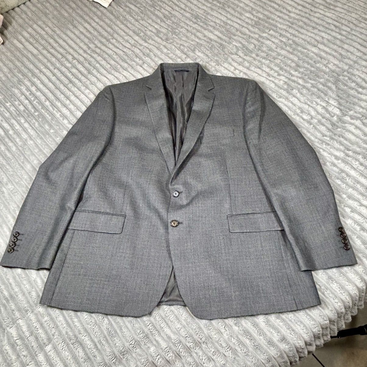 Ralph Lauren Ralph Lauren Sport Coat Men 48 R gray Houndstooth Silk Wool Size 48R - 12 Thumbnail