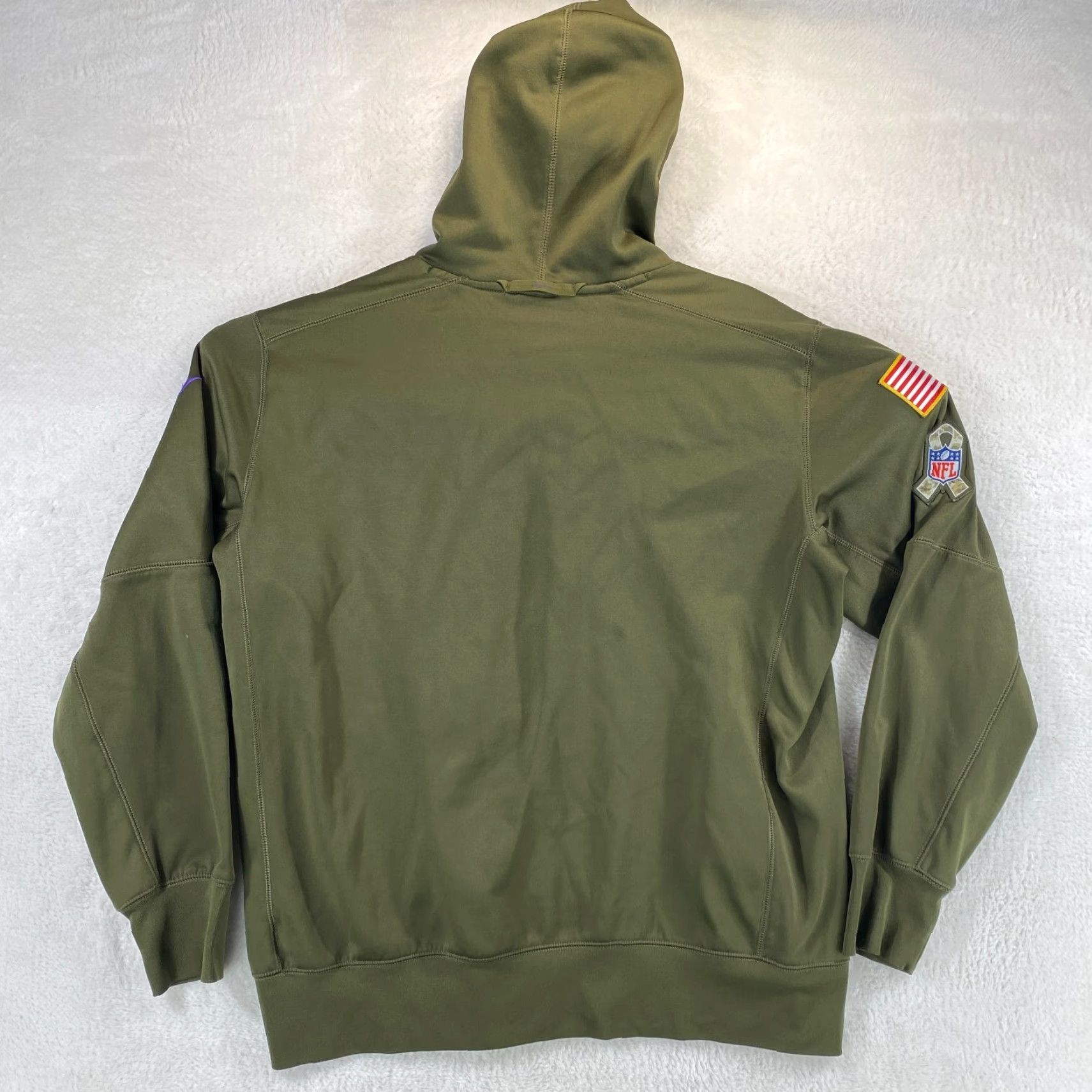 Nike VINTAGE Nike Minnesota Vikings Mens Hoodie Large Salute Service USA Flag NFL Sweatshirt Size US L / EU 52-54 / 3 - 2 Thumbnail