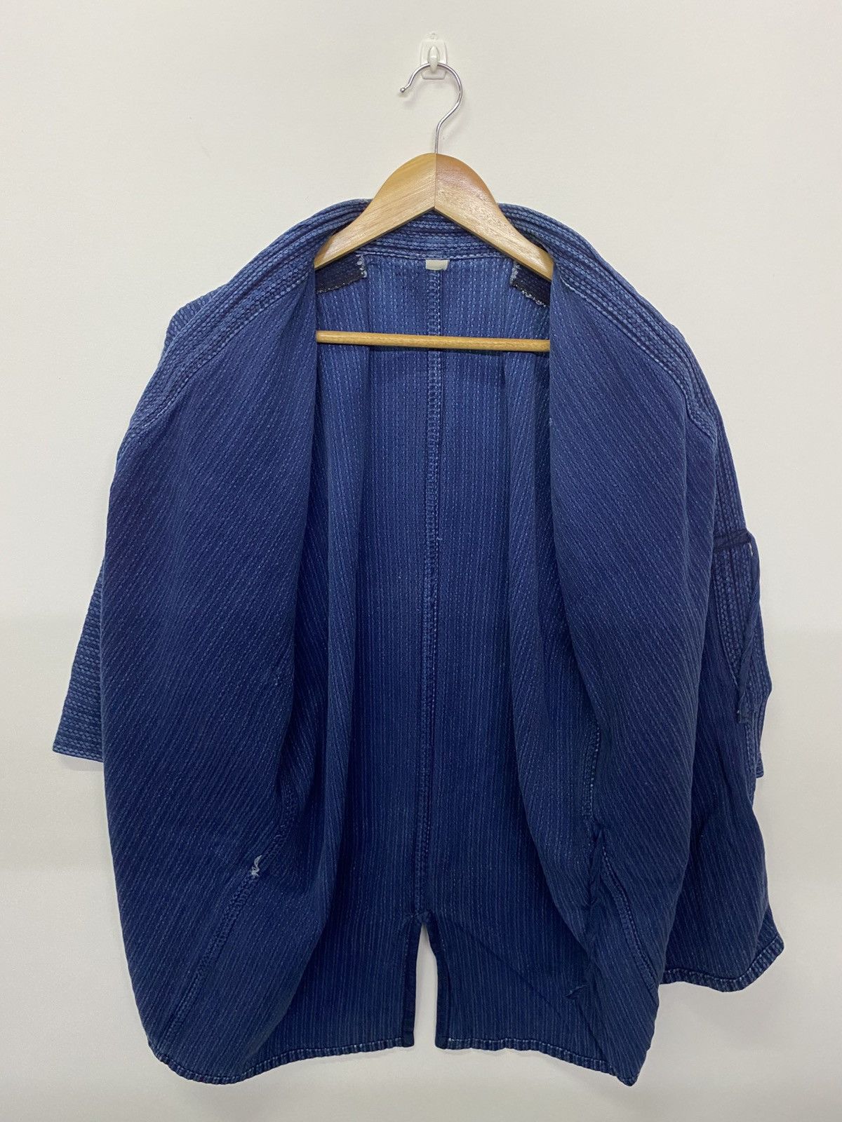 Vintage Vintage Japanese Brand Indigo Blue Kimono Jacket Size US L / EU 52-54 / 3 - 9 Thumbnail