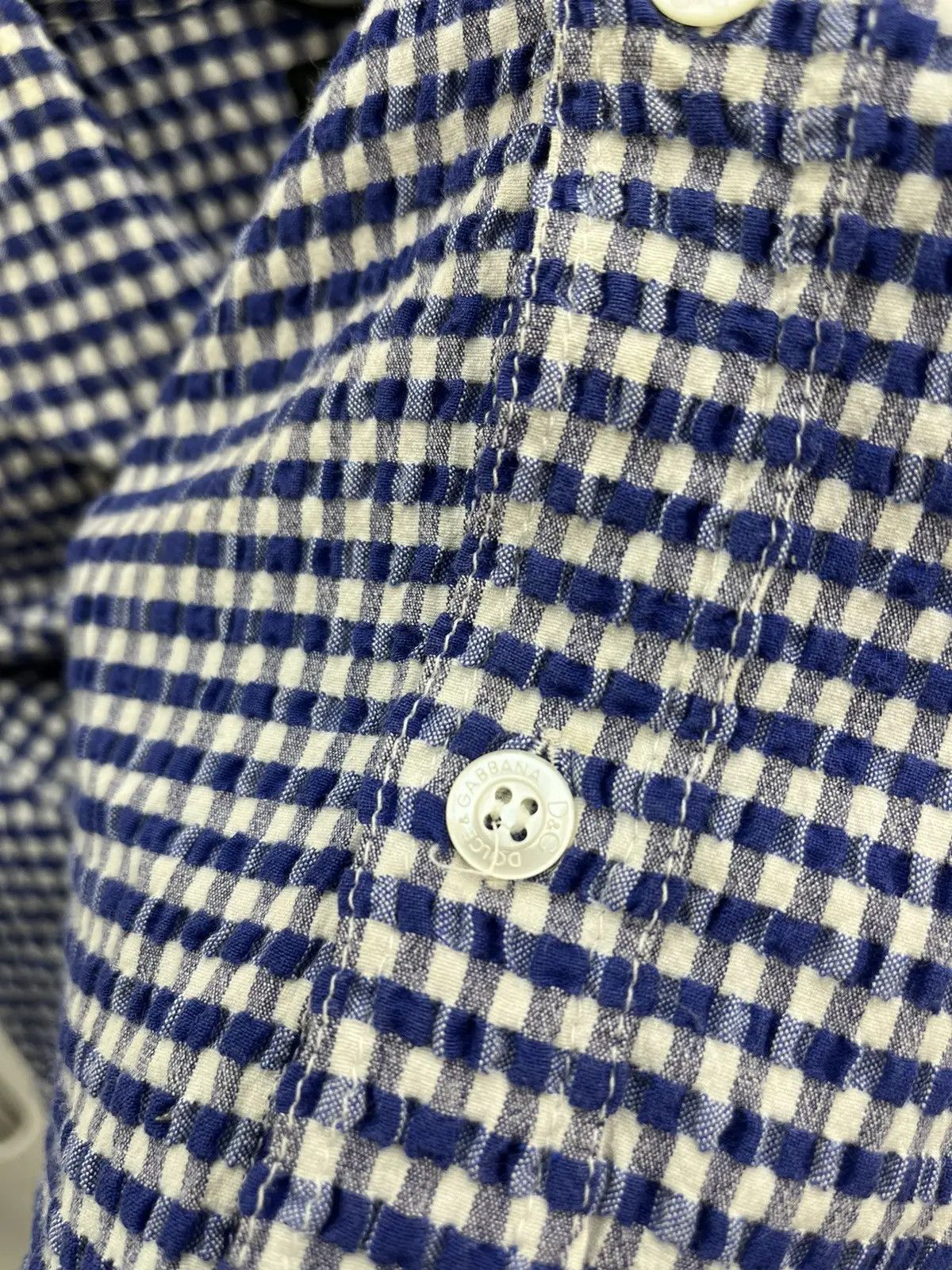 Dolce & Gabbana Vintage Dolce & Gabbana Button Up Check Stretch Shirt Size US XL / EU 56 / 4 - 5 Thumbnail