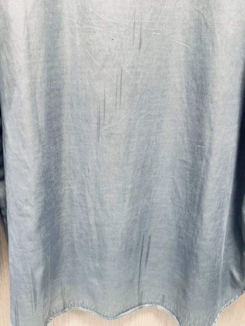 Yohji Yamamoto Yohji Yamamoto size os 87ss glacier blue silk shirt 2502-N Size US M / EU 48-50 / 2 - 7 Thumbnail