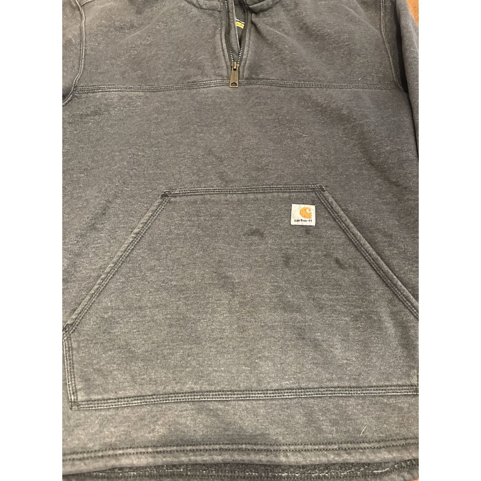 Carhartt Carhartt Sweatshirt Gray Large Anorak 1/4 Zip Original Fit Mens Pullover Cotton Blend Fleece Size US L / EU 52-54 / 3 - 2 Thumbnail