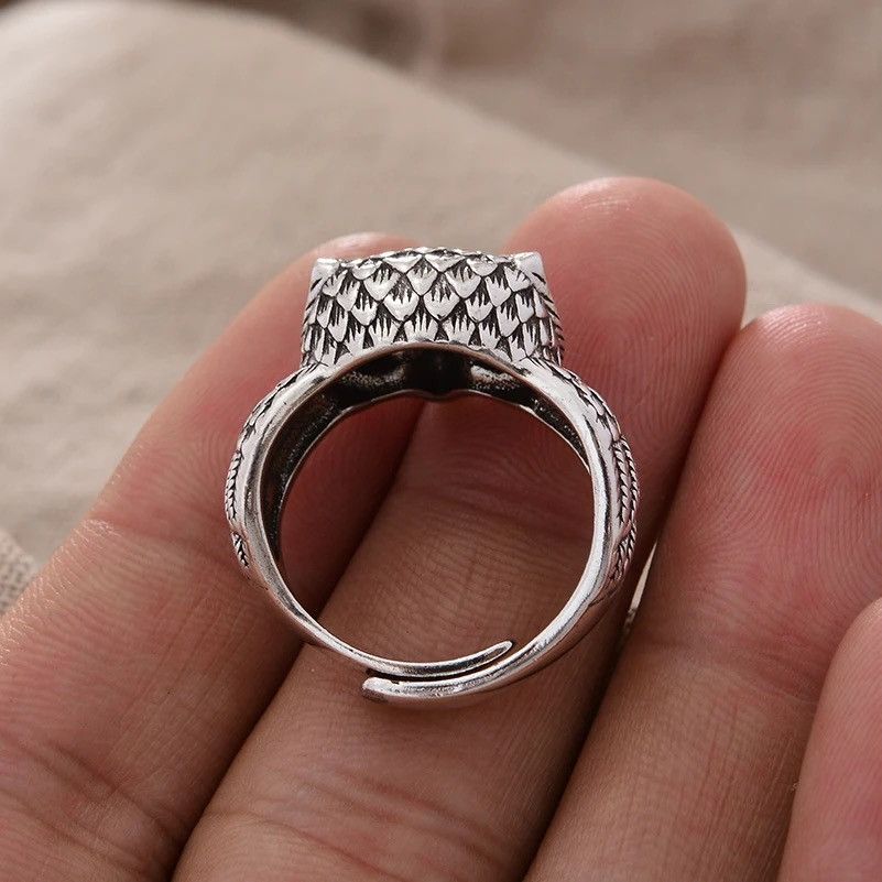 Jewelry Vintage Owl Bird Ring Size ONE SIZE - 4 Thumbnail
