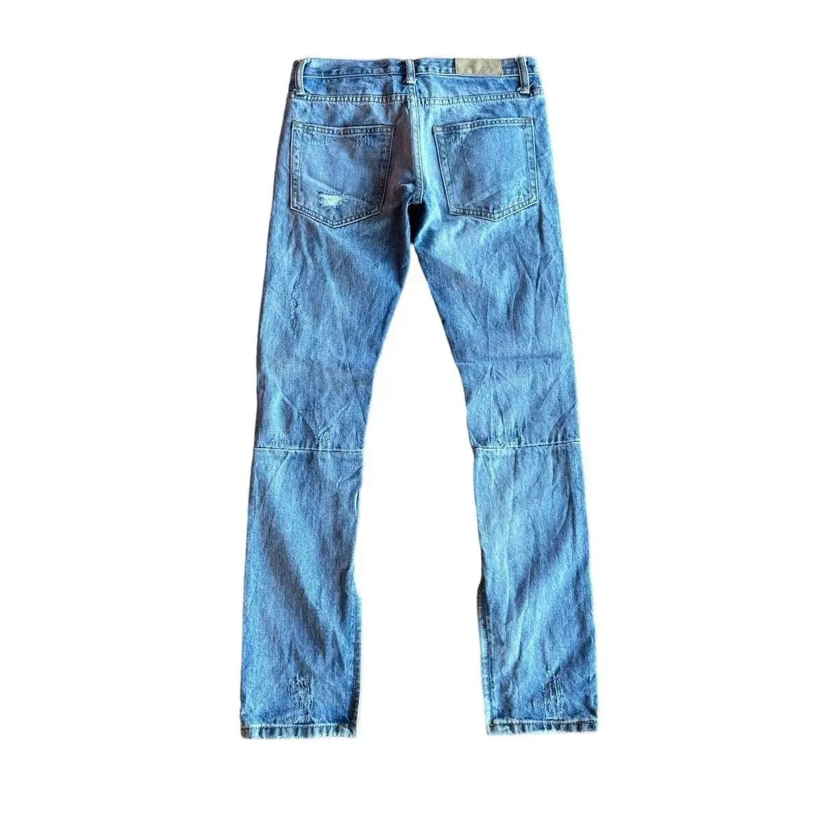 MNML DESTROYED🔥🔥 VINTAGE MNML JEANS ZIPPER LEGS DENIM PANTS Size US 29 - 2 Thumbnail
