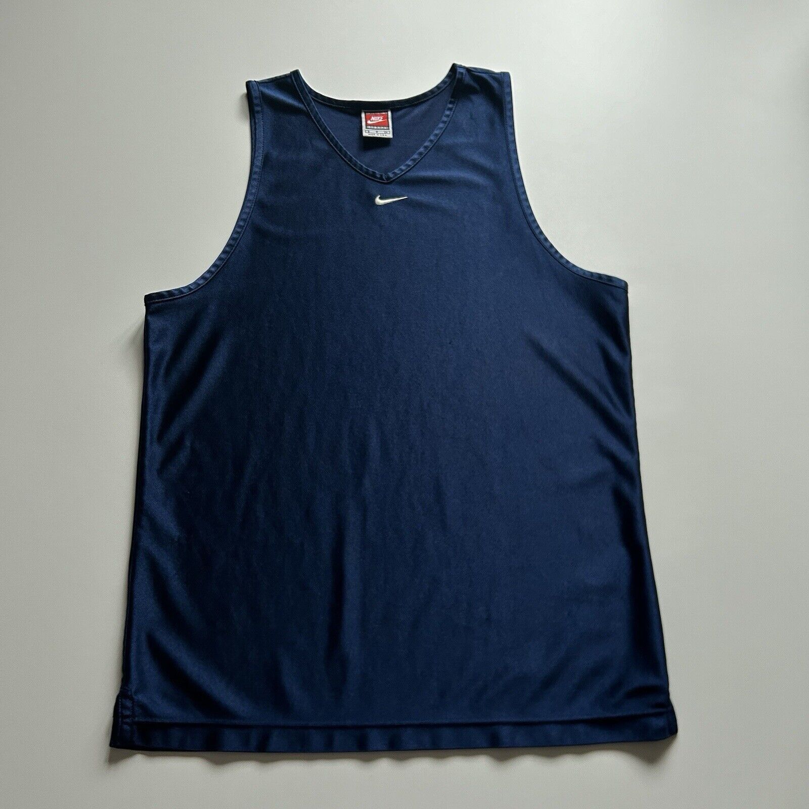 Nike Vintage 90s Nike Center Swoosh Jersey Tank Top Shirt Small Size US S / EU 44-46 / 1 - 1 Thumbnail