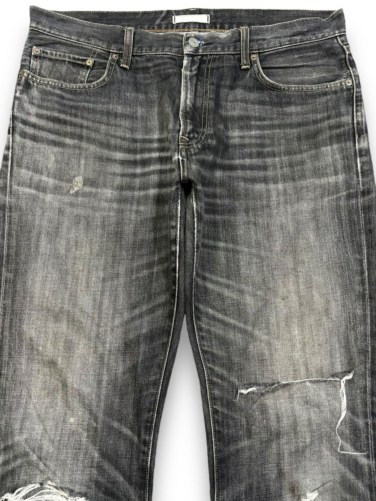 Undercover × Uniqlo Vintage Uniqlo UJ Faded Wash Loose Distressed Grunge Jeans Size US 36 / EU 52 - 3 Thumbnail