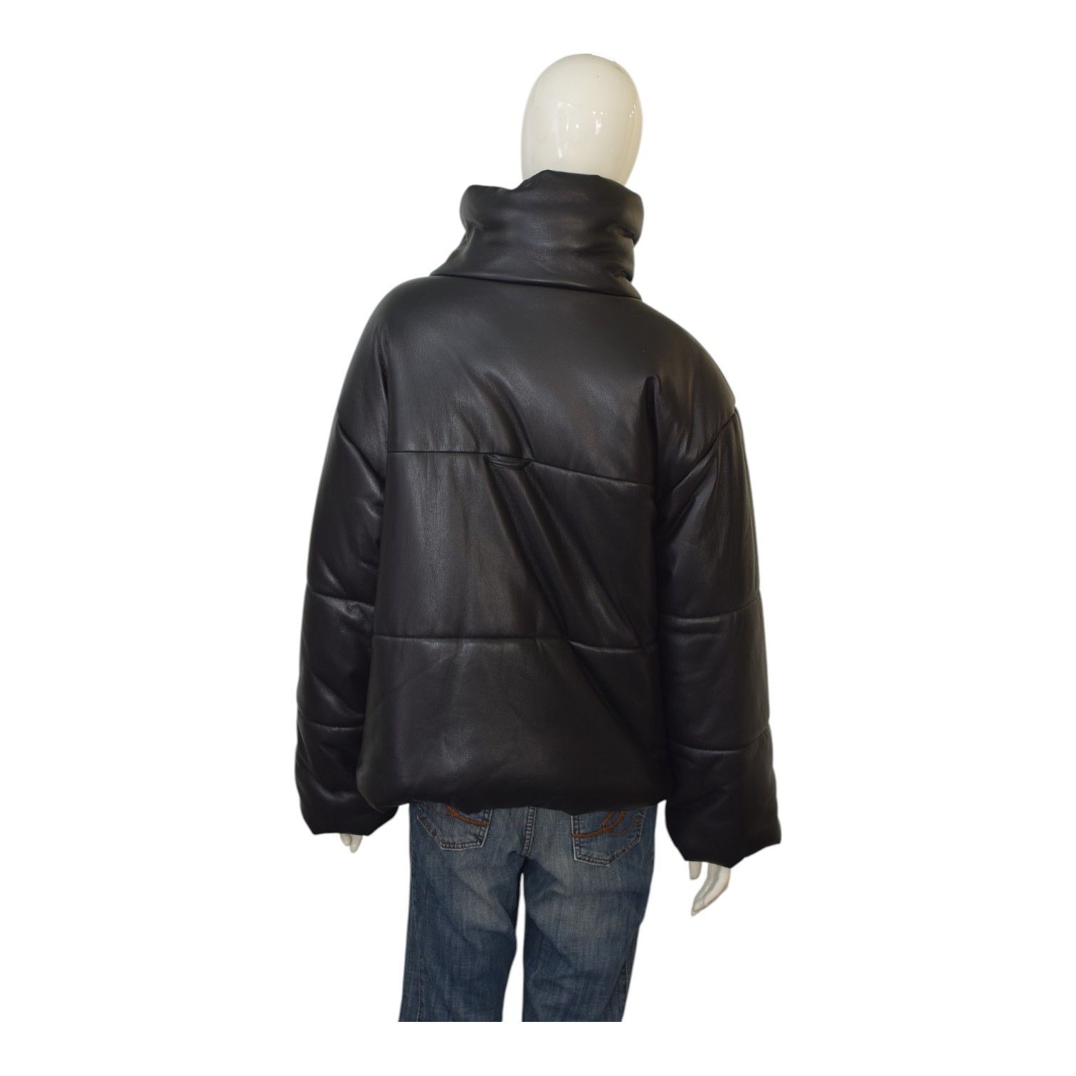 Nanushka Nanushka Hide vegan quilted leather black puffer jacket sz M Size M / US 6-8 / IT 42-44 - 2 Thumbnail