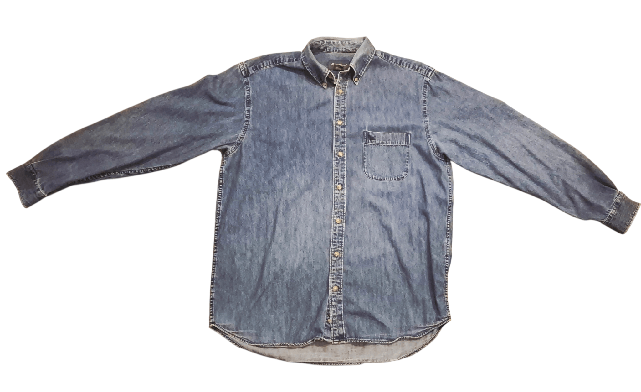 Eddie Bauer Vintage Eddie Bauer Denim Shirt Men’s Large Tall100% Cotton Size US L / EU 52-54 / 3 - 1 Thumbnail