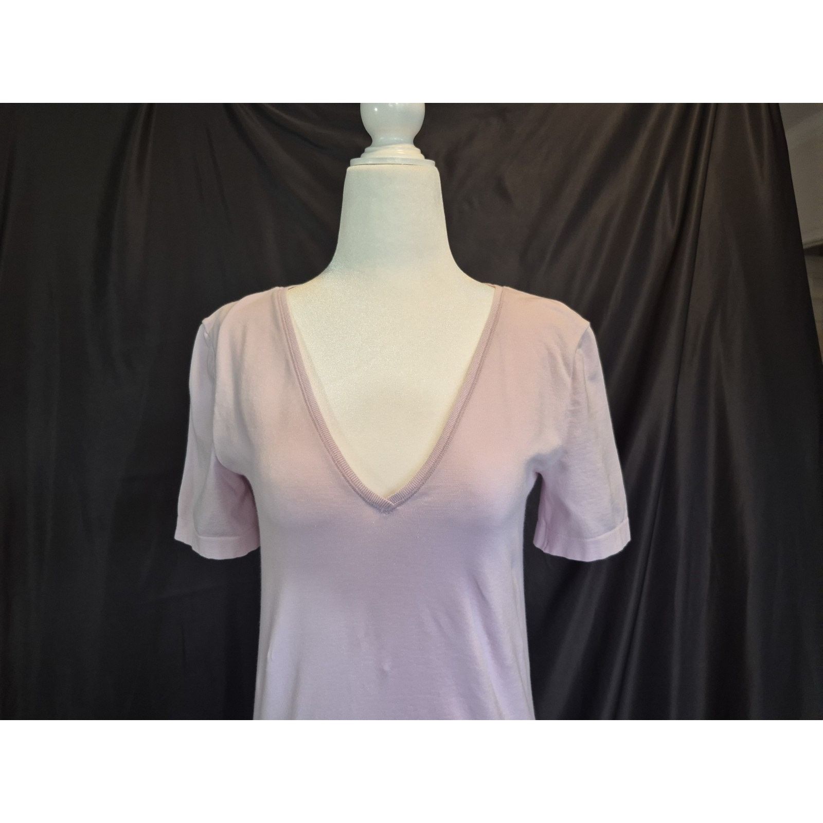 Wolford Wolford Womens Light Pink Cottone Nylon V-Neck Top Medium Size M / US 6-8 / IT 42-44 - 4 Thumbnail