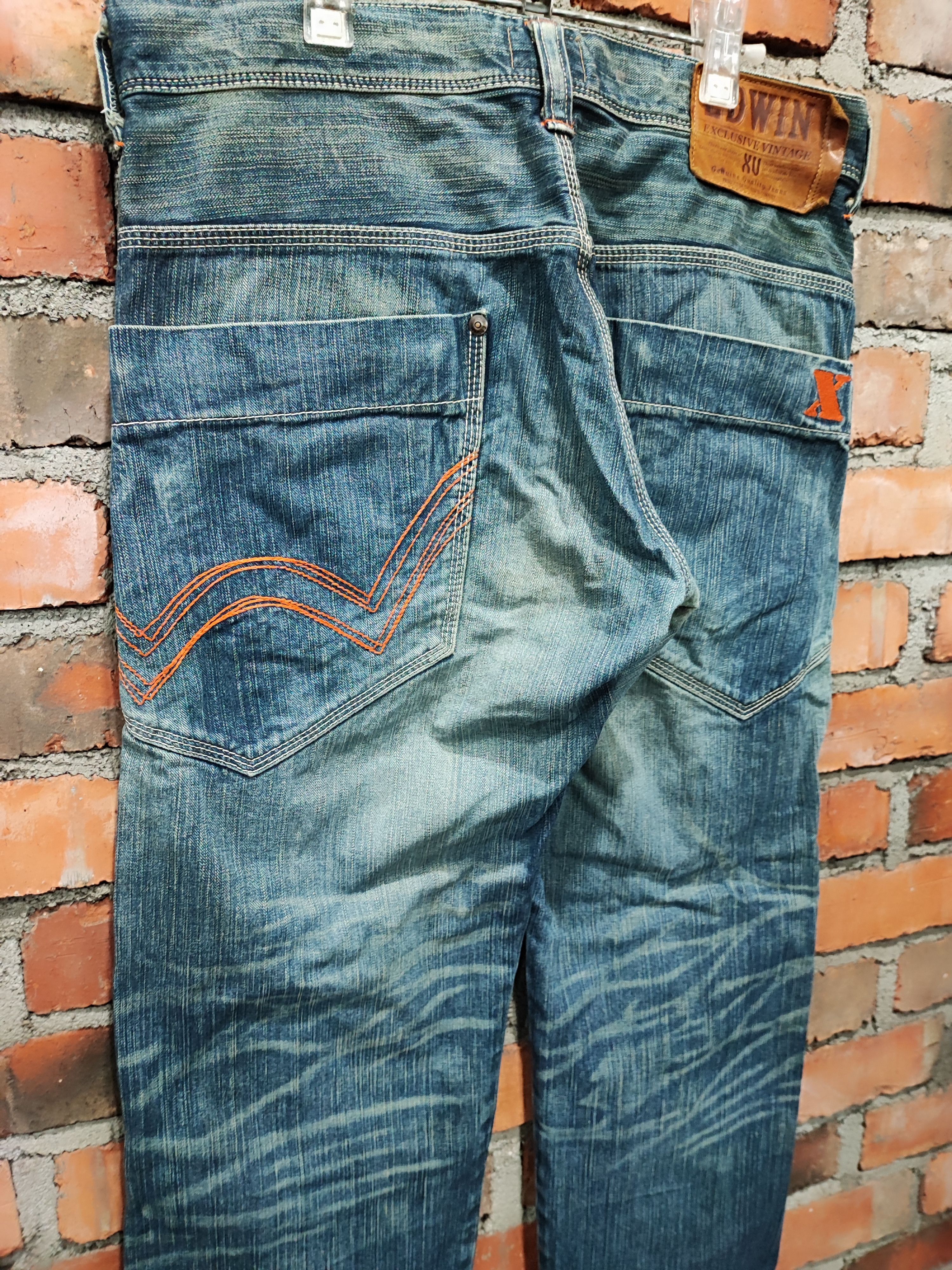 Number (N)ine Vintage Edwin XV Distressed Denim Baggy Pants Size US 35 - 8 Thumbnail