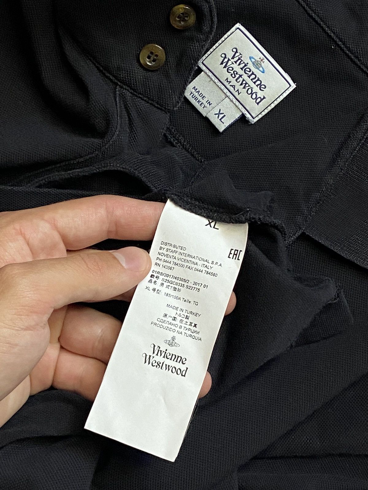 Vintage × Vivienne Westwood Vintage Vivienne Westwood Polo Shirt Logo Orb Basic Y2K Size US XL / EU 56 / 4 - 4 Thumbnail