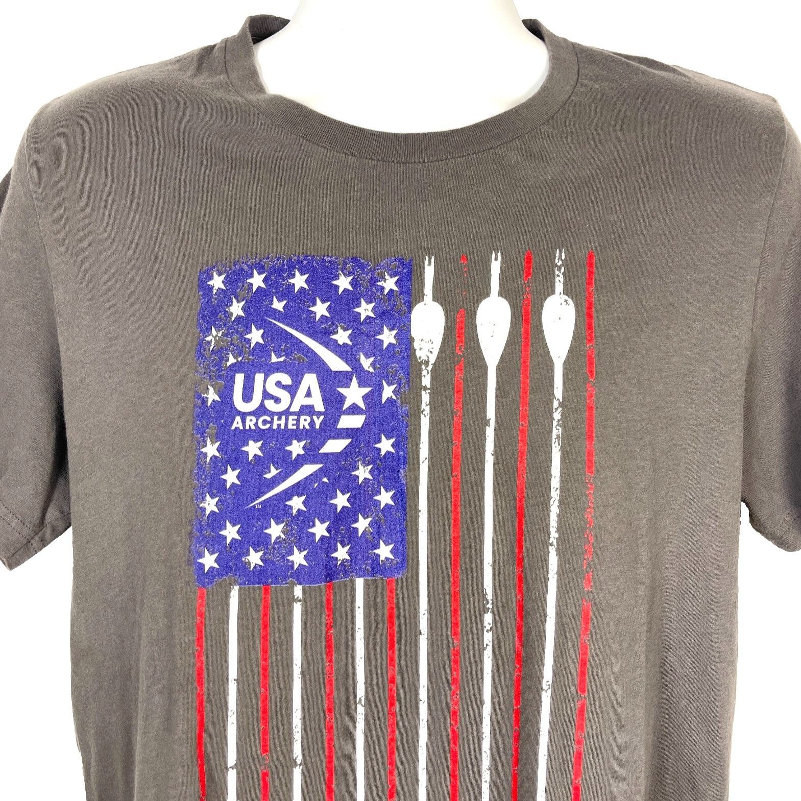 Other USA Archery Flag Mens T-Shirt size Large 43x28 Arrows Stripe Size US L / EU 52-54 / 3 - 2 Thumbnail