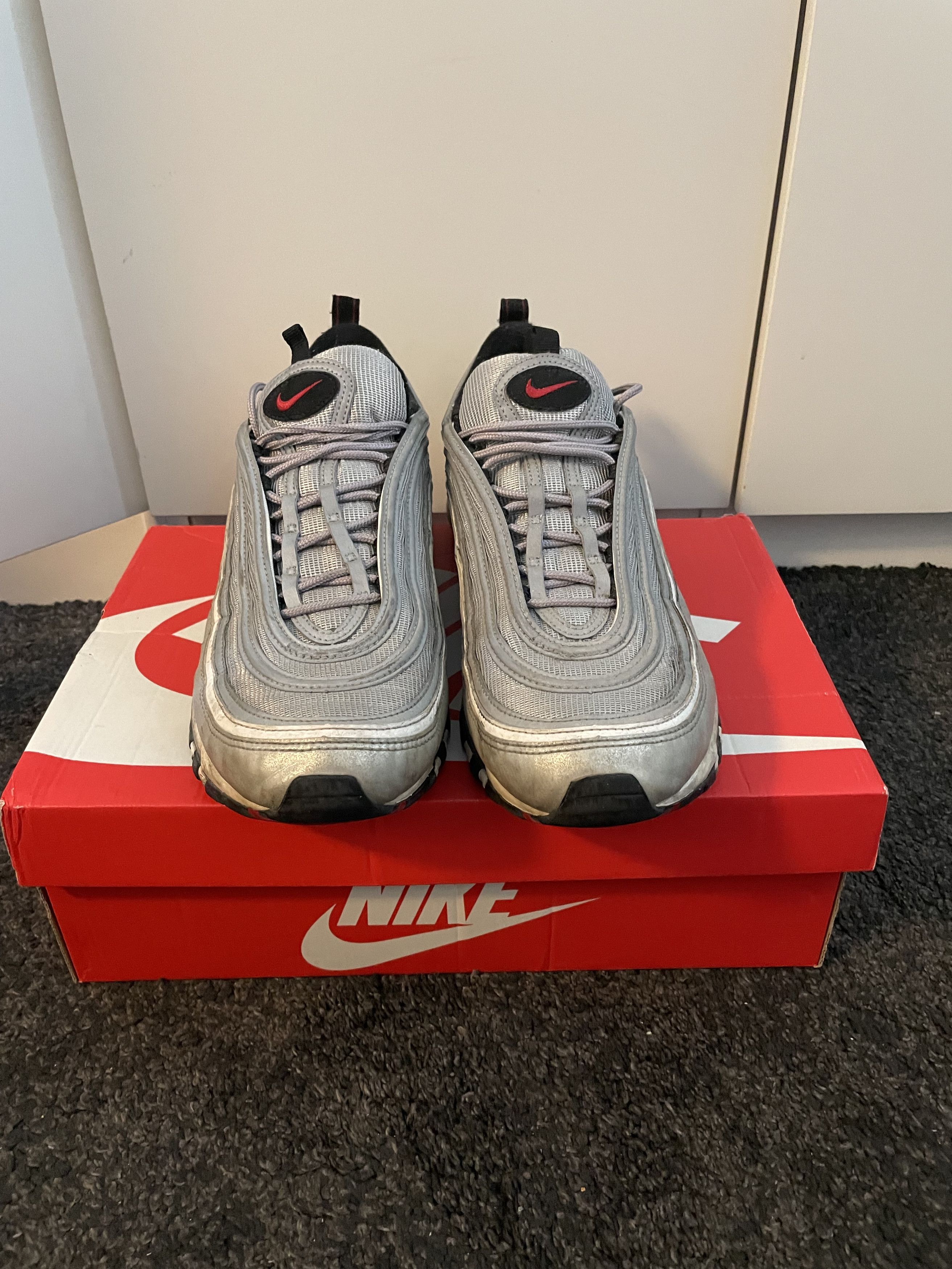 Nike Nike Air Max 97 OG Silver Bullet (2017) Size US 12 / EU 45 - 2 Thumbnail