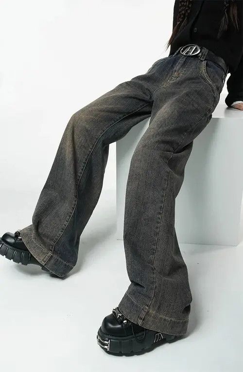 Other Washed Baggy Jeans Size 25" / US 0 / IT 36 - 2 Thumbnail