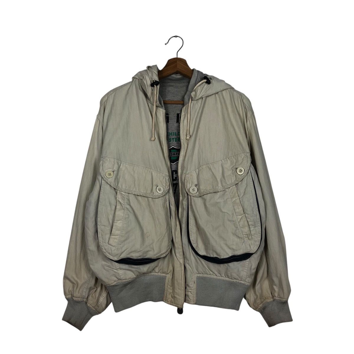 Japanese Brand 📌Mike Birnies Reversible Bomber Jacket Big Logo Issey Miyake Size US M / EU 48-50 / 2 - 4 Thumbnail