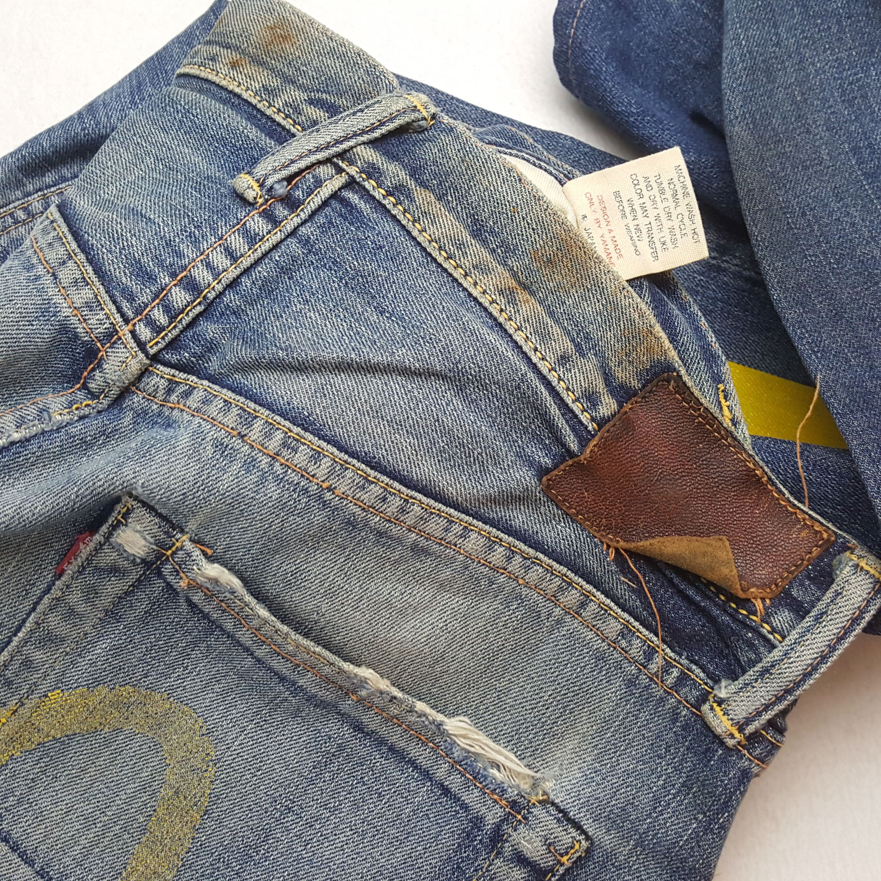 Evisu × Japanese Brand × Vintage Vintage EVISU Japanese Brand Daicock Custom Distressed Jeans Size US 30 / EU 46 - 15 Thumbnail