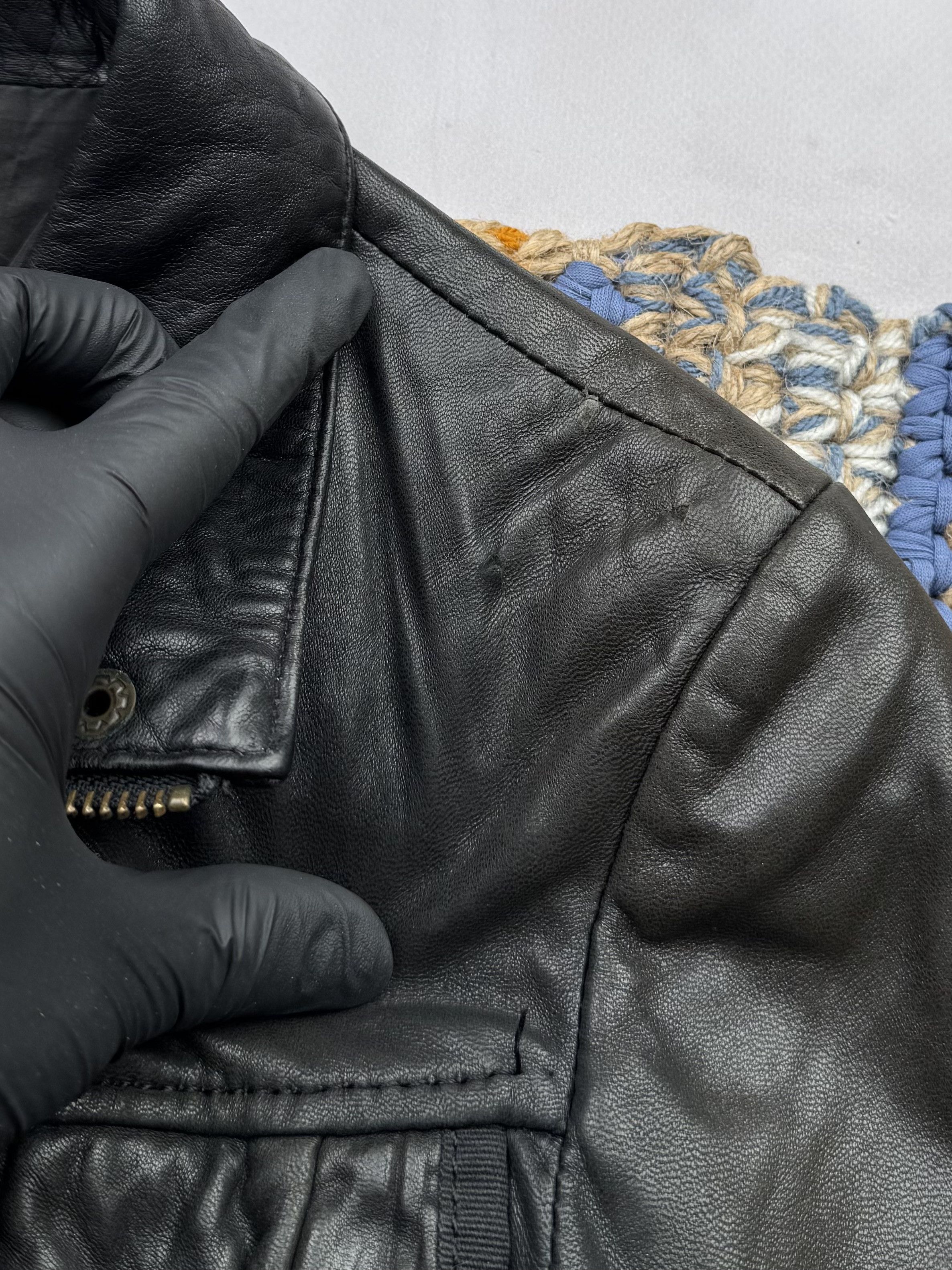 Vintage Vintage Cropped Leather Jacket Size S / US 4 / IT 40 - 10 Thumbnail