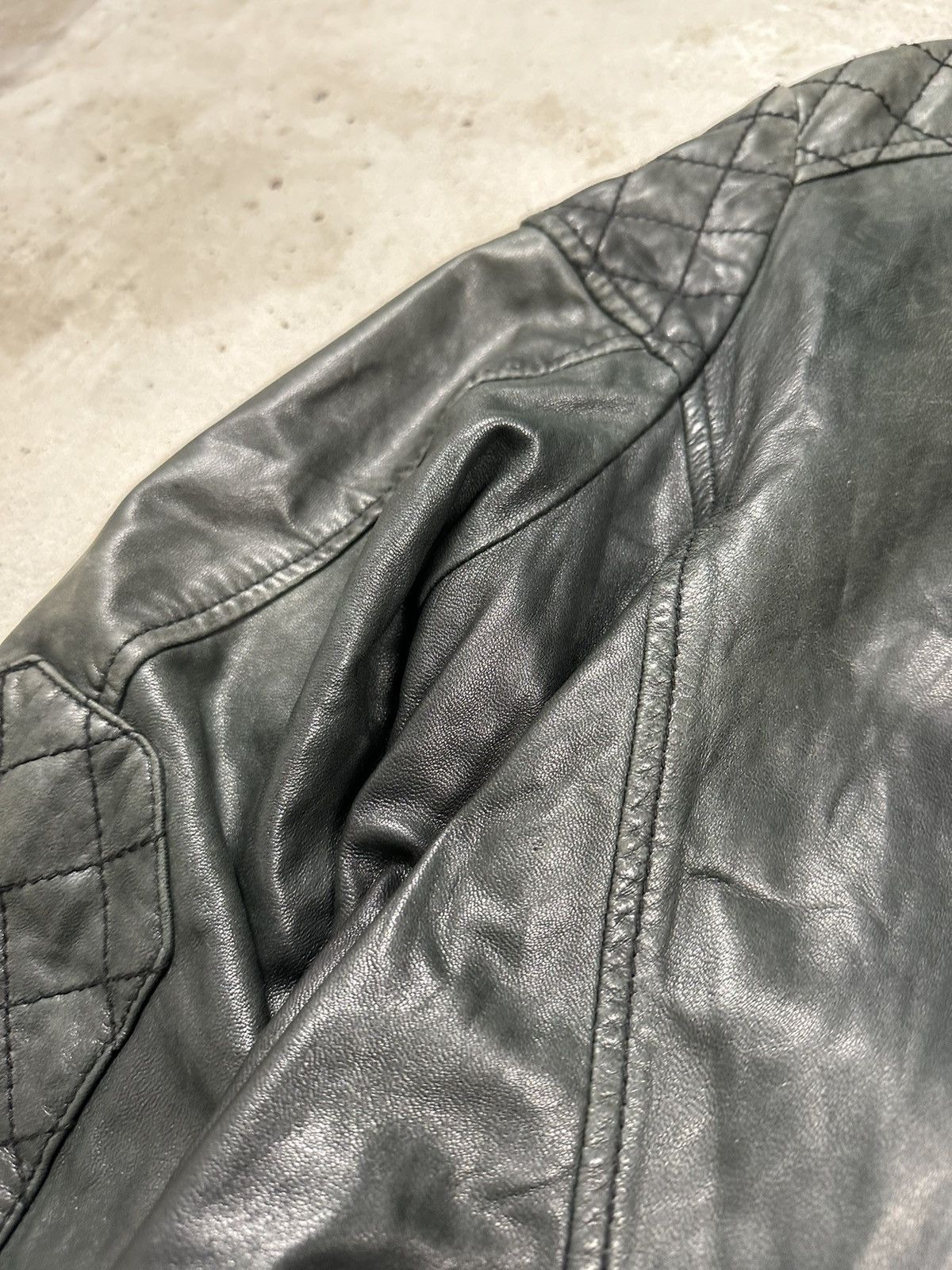 Genuine Leather × The Kooples The Kooples Khaki Biker Lamb Leather Jacket Size US L / EU 52-54 / 3 - 13 Thumbnail