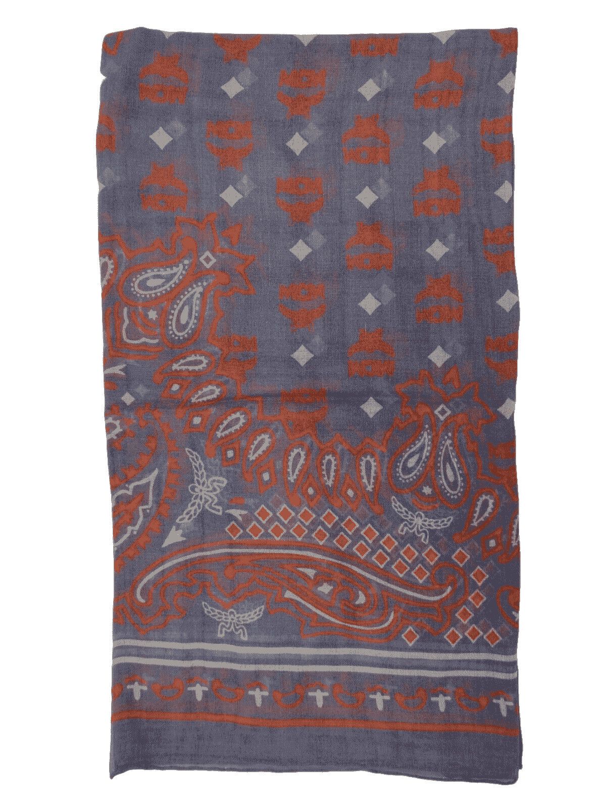 Stonewash Modal/Silk Paisley Print Jacquard Scarf