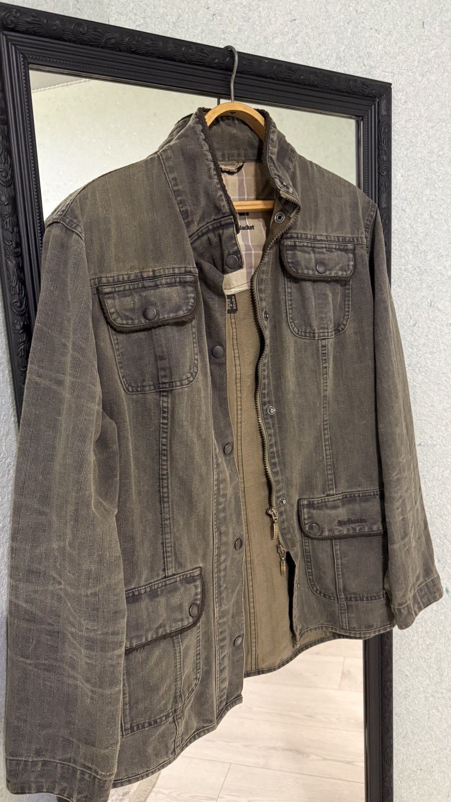 Barbour Barbour Natural Weathered Cotton Jacket Women's Size L / US 10 / IT 46 - 2 Thumbnail