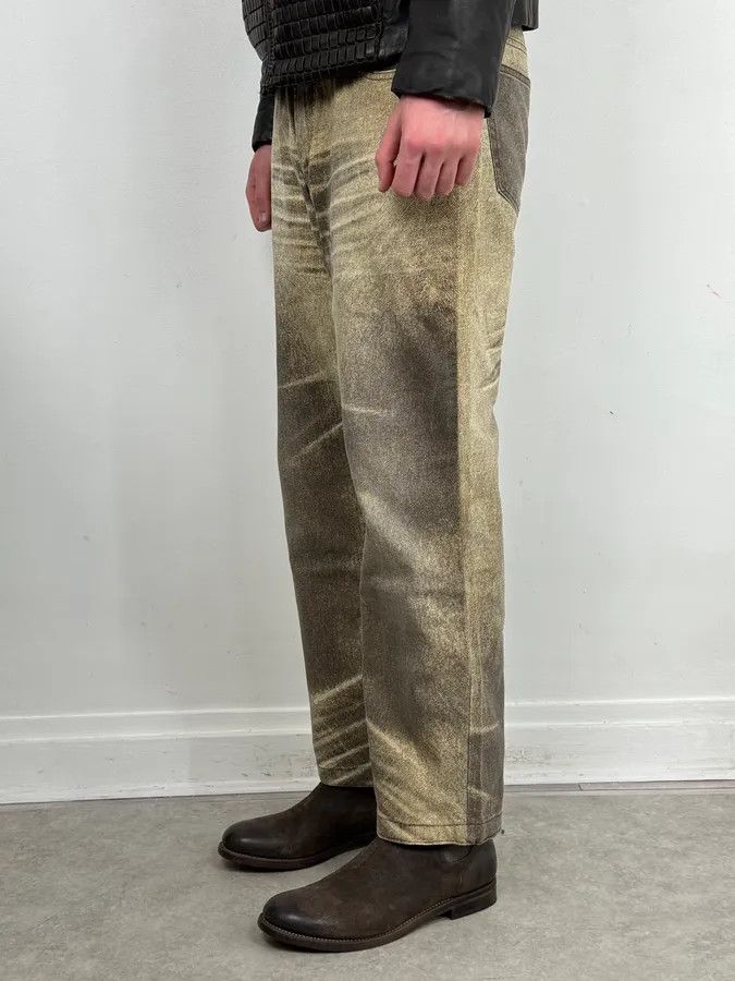 Just Cavalli SS2004 Cavalli Taupe Sand Vitality Overprint Pants Size US 32 / EU 48 - 3 Thumbnail
