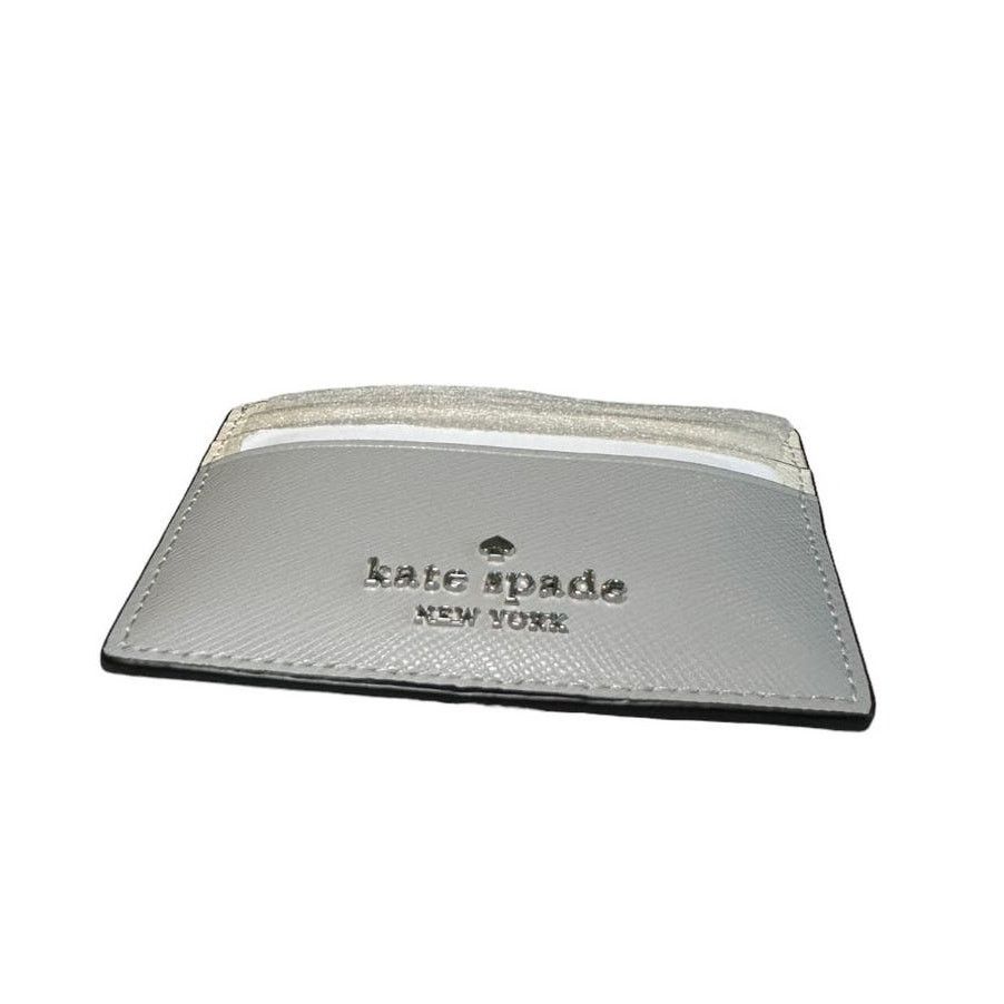 Kate Spade Kate Spade Madison Small Slim Card Holder Platinum Grey Size ONE SIZE - 3 Thumbnail