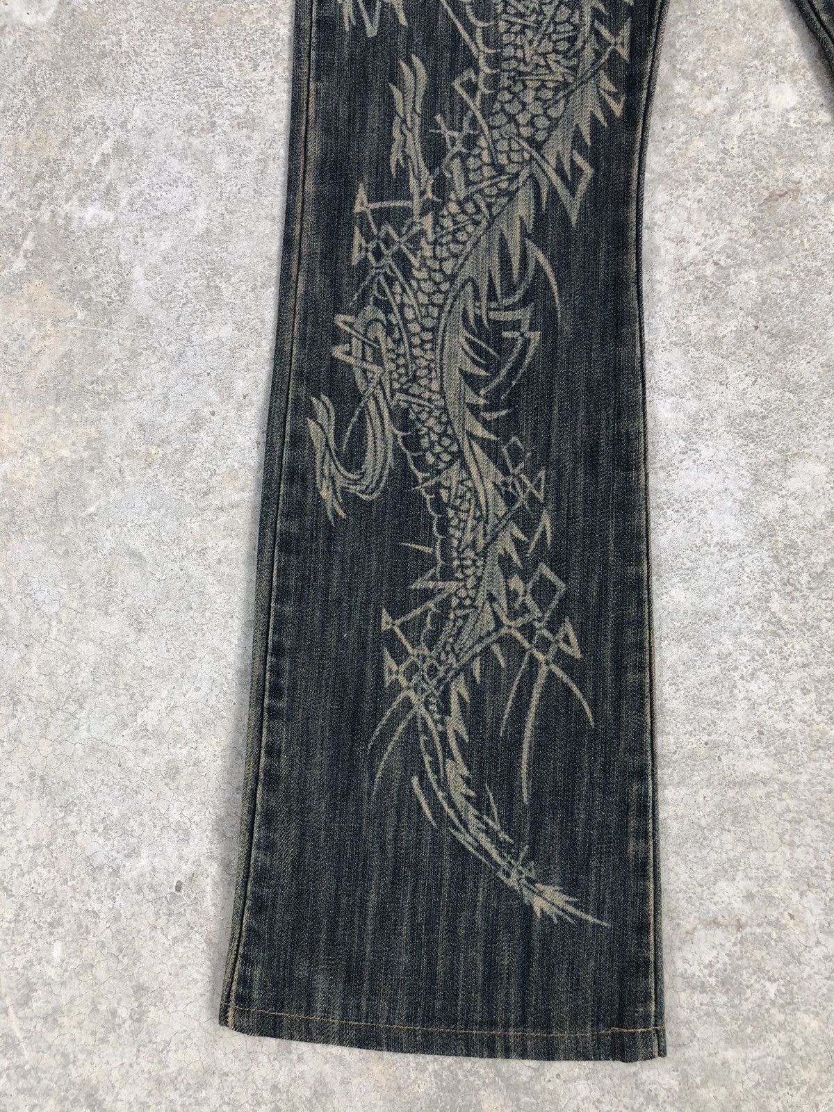 Japanese Brand Krush Flared Jeans Distressed Jeans Size US 28 / EU 44 - 6 Thumbnail