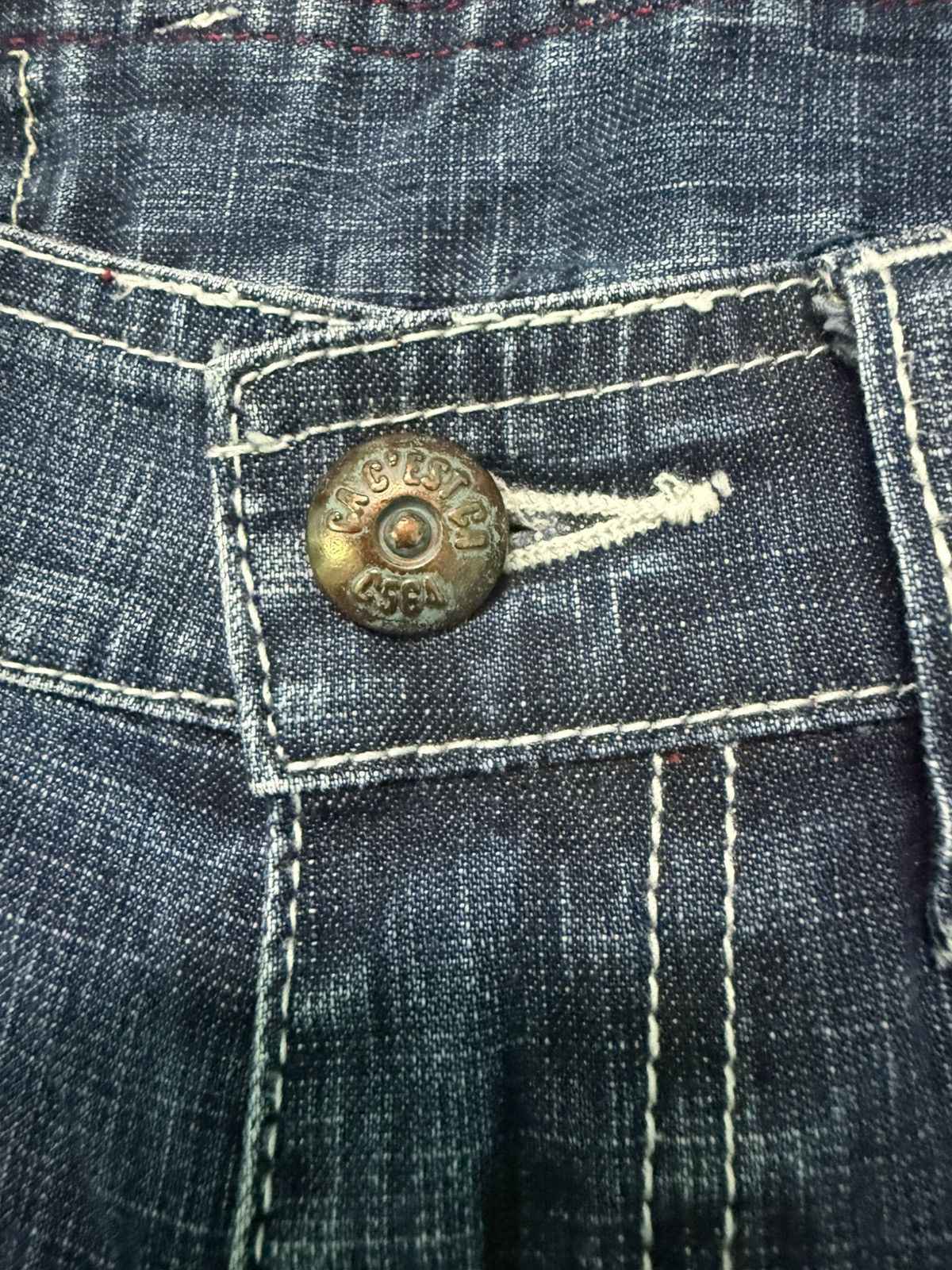 Designer CA CEST CA BLUE FLARE JEANS Size 29" - 10 Thumbnail