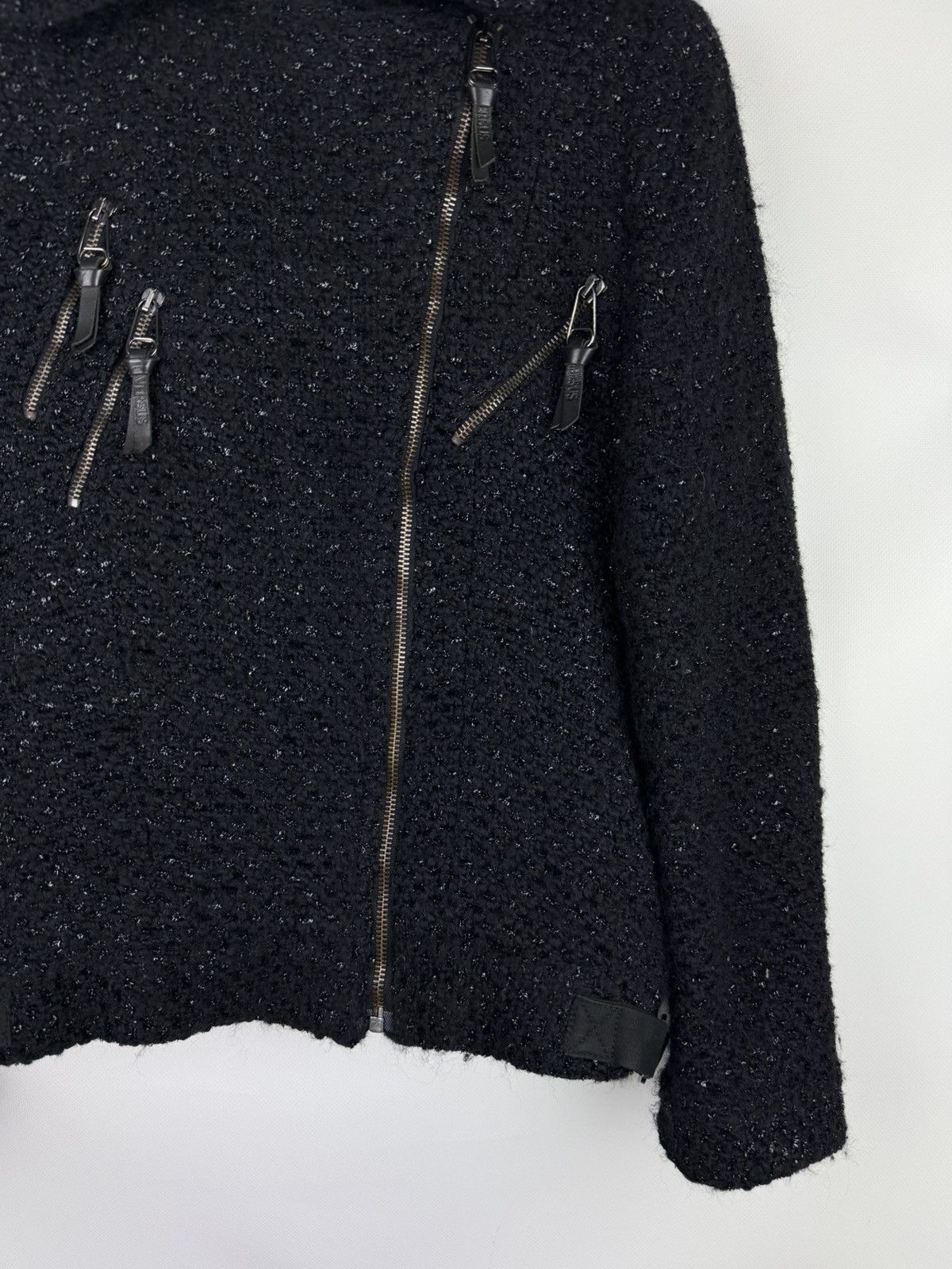 Versace × Versus Versace × Vintage Versus Versace Vintage Ladies Wool Biker Jacket Size 26 / 40 Size S / US 4 / IT 40 - 6 Thumbnail