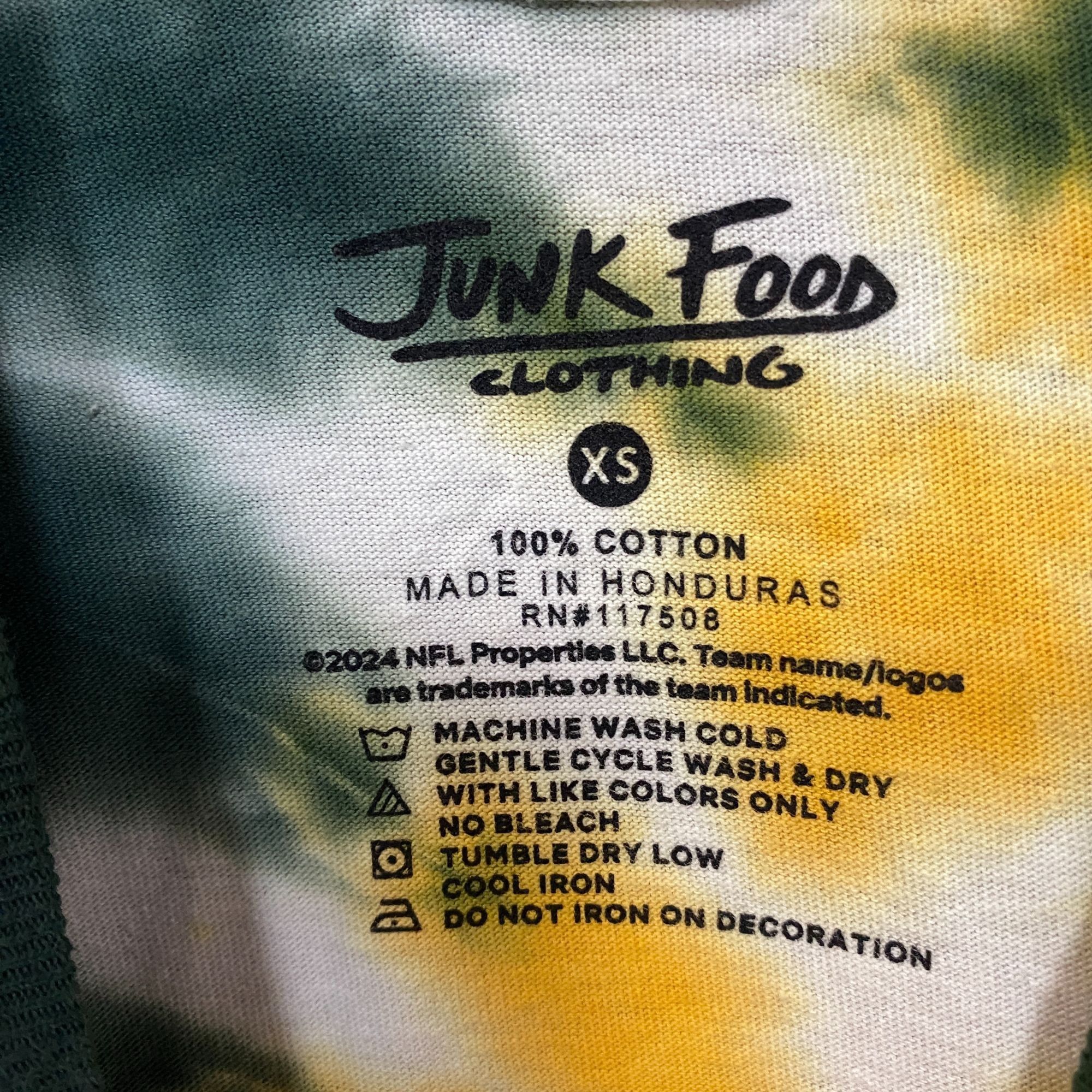 Junk Food Junk Food Clothing NFL Green Bay Packers Football Tie Dye T- Size US XS / EU 42 / 0 - 4 Thumbnail