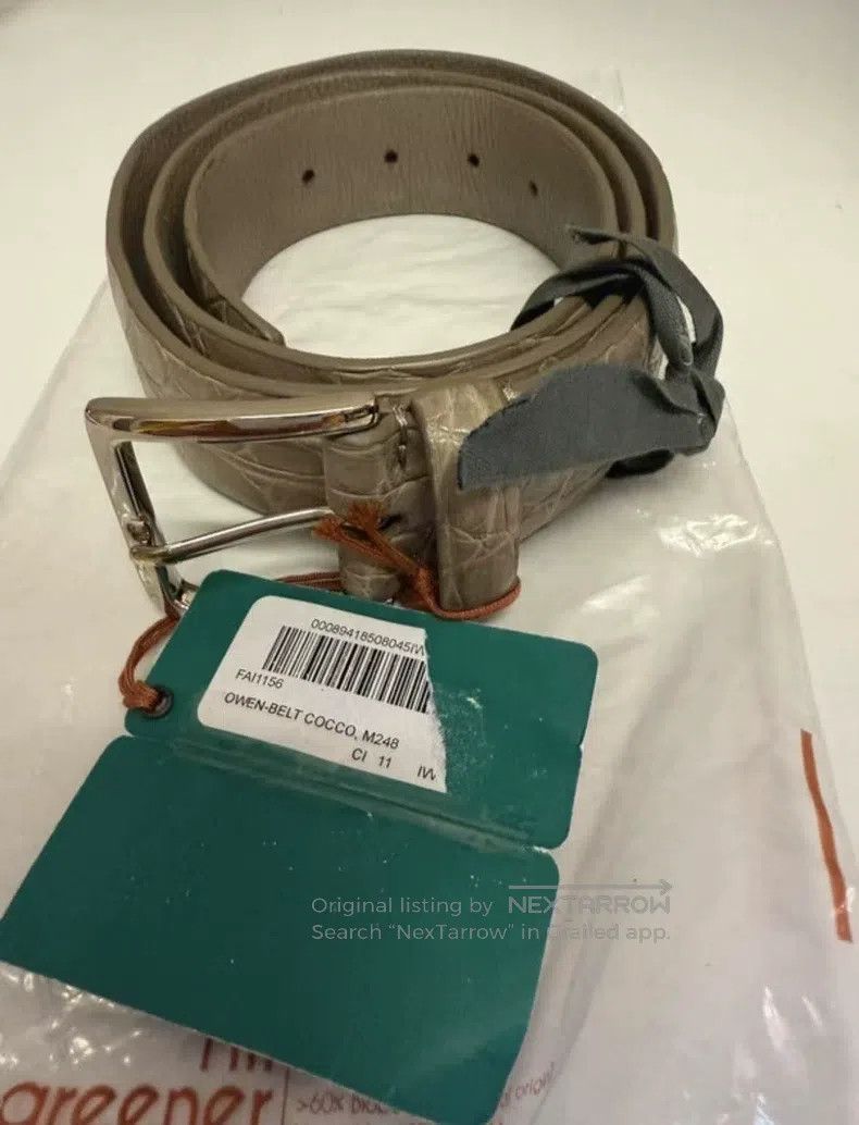 Loro Piana LORO PIANA size 95 Men's crocodile leather belt No. FaI1156 Size ONE SIZE - 4 Thumbnail