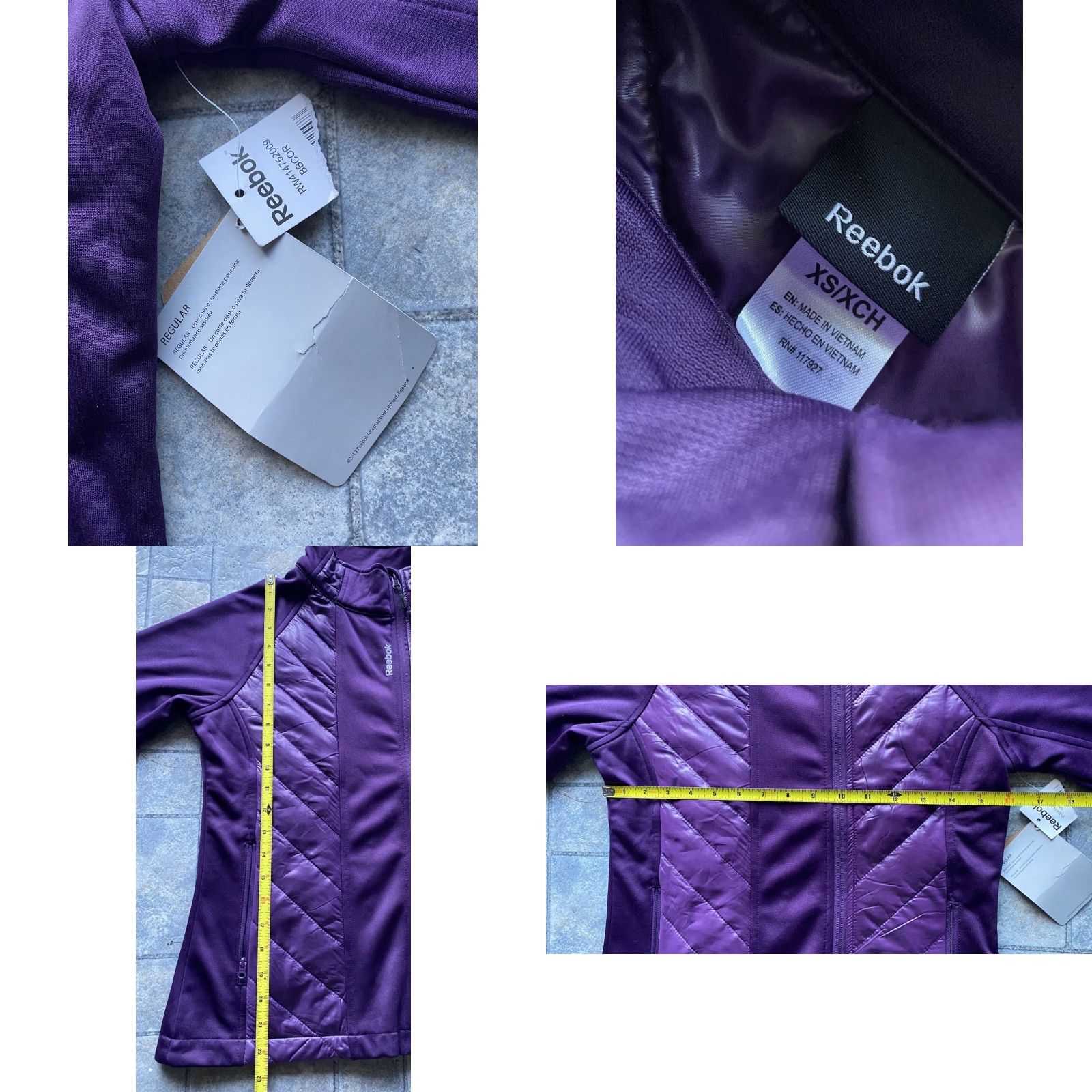 Reebok Reebok Jacket Women XS Purple Sport Size XS / US 0-2 / IT 36-38 - 8 Thumbnail