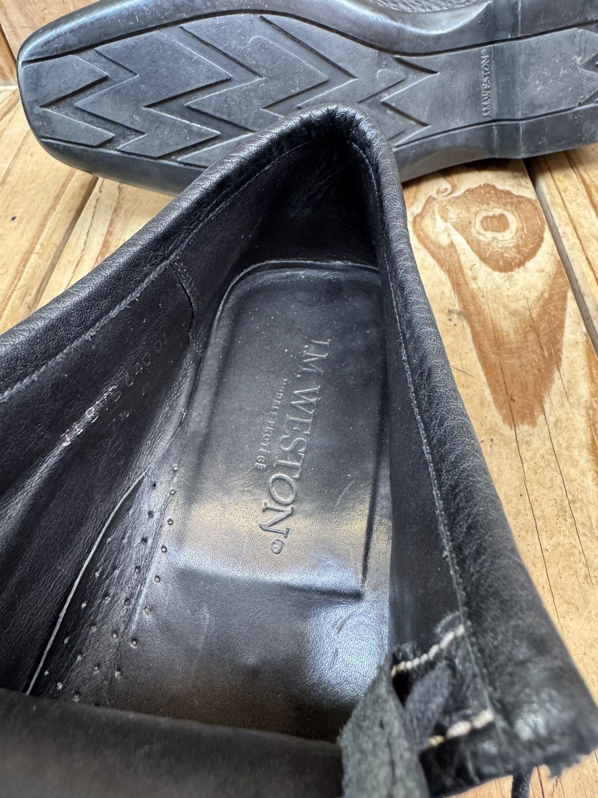 J.M. Weston J.M Weston Men’s black dress leather shoes sz UK 7.5 D Size US 8.5 / EU 41-42 - 13 Thumbnail