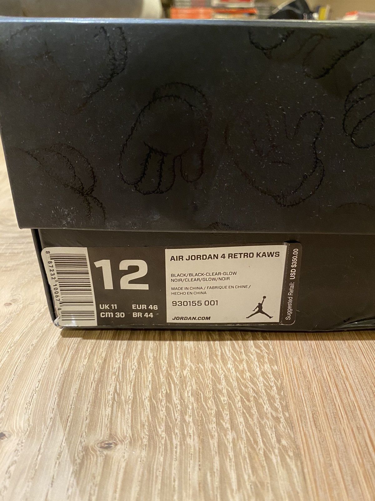 Jordan Brand × Kaws × Nike Jordan 4 Retro KAWS Black Size US 12 / EU 45 - 11 Thumbnail