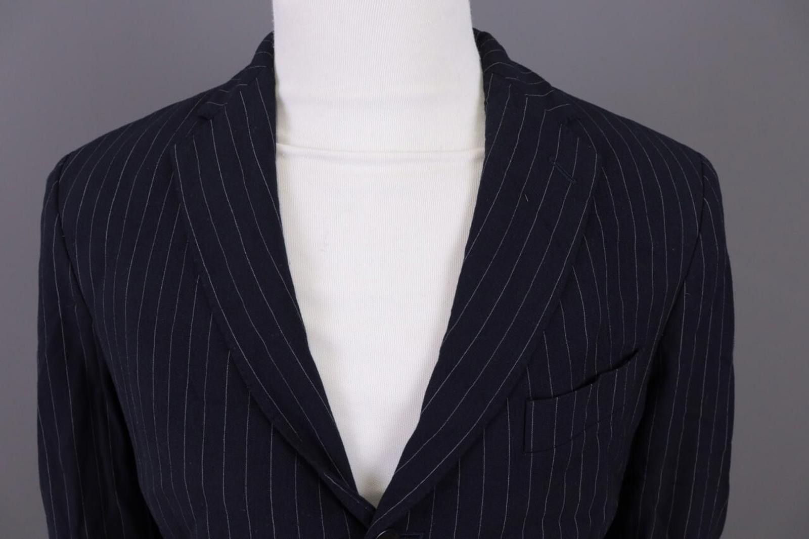 Designer Boggi Milano Black Stripe Wool Sport Coat Size EU 46 US 36 M Size 40R - 3 Thumbnail
