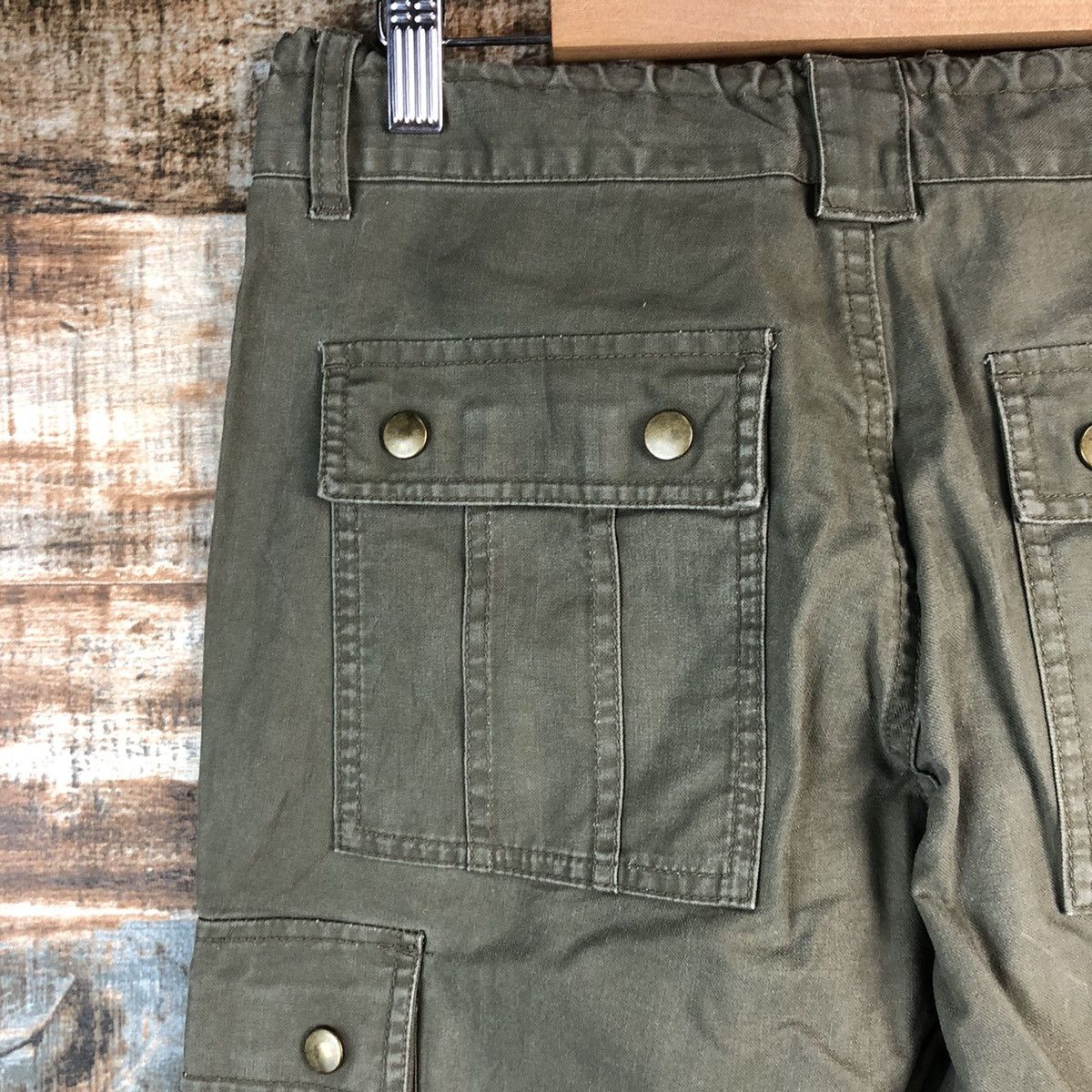 Japanese Brand Drug Store Green Cargo Multipocket Pants #A2418 Size US 27 - 18 Thumbnail