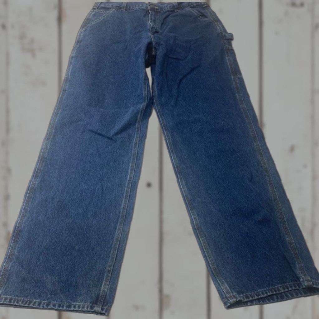 Carhartt VINTAGE Carhartt Carpenter Jeans B13 DPS Mens 36x36 Blue Denim Original Dungaree Fit Size US 36 / EU 52 - 1 Thumbnail