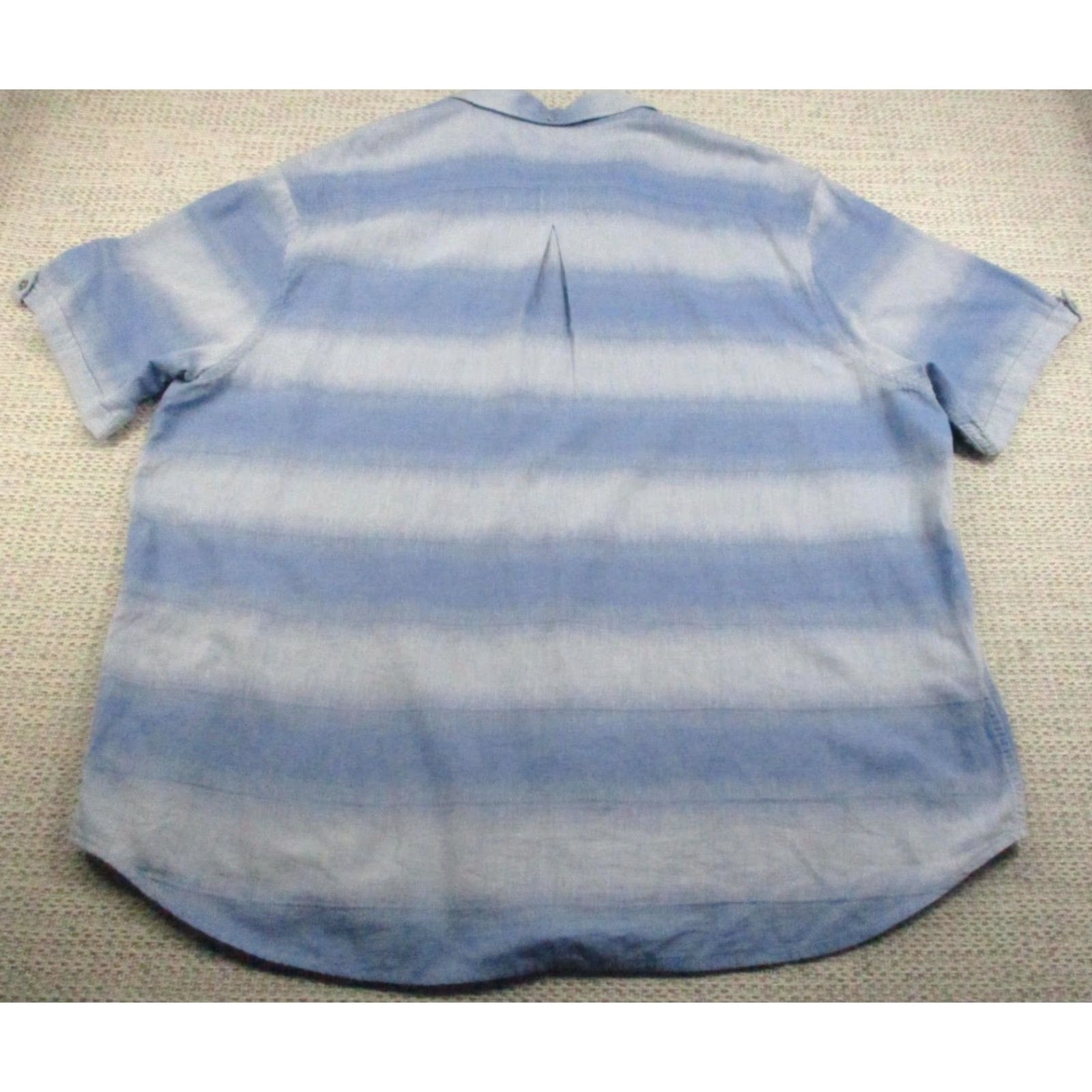 Tommy Bahama Tommy Bahama Shirt Mens 3XL Blue Ombre Stripe Short Sleeve Button Front Cotton Size US XXL / EU 58 / 5 - 6 Thumbnail